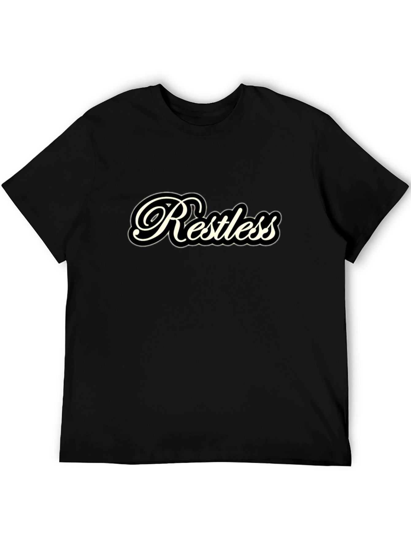 Restless Graphic Tee - Black Casual T-Shirt