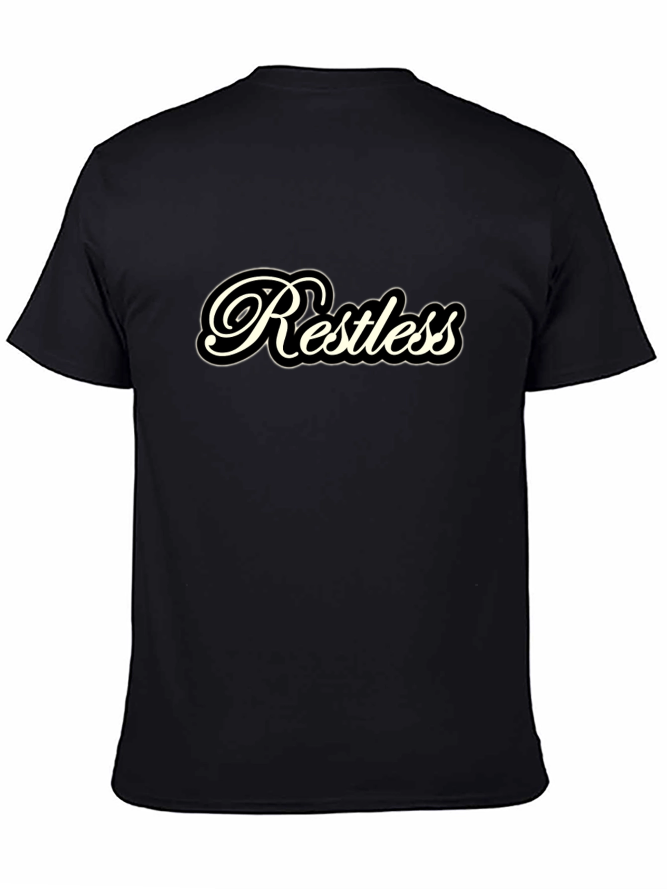 Restless Graphic Tee - Black Casual T-Shirt