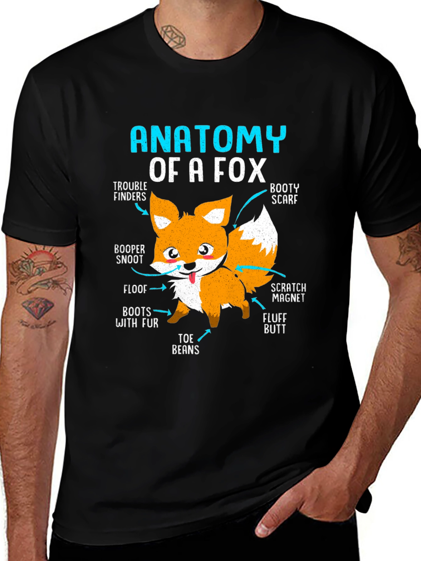 Anatomy of a Fox T-Shirt - Funny Animal Tee