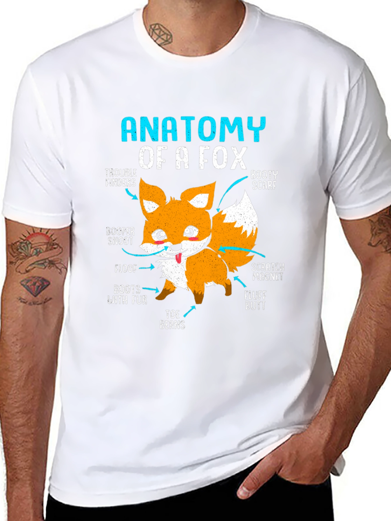 Anatomy of a Fox T-Shirt - Funny Animal Tee