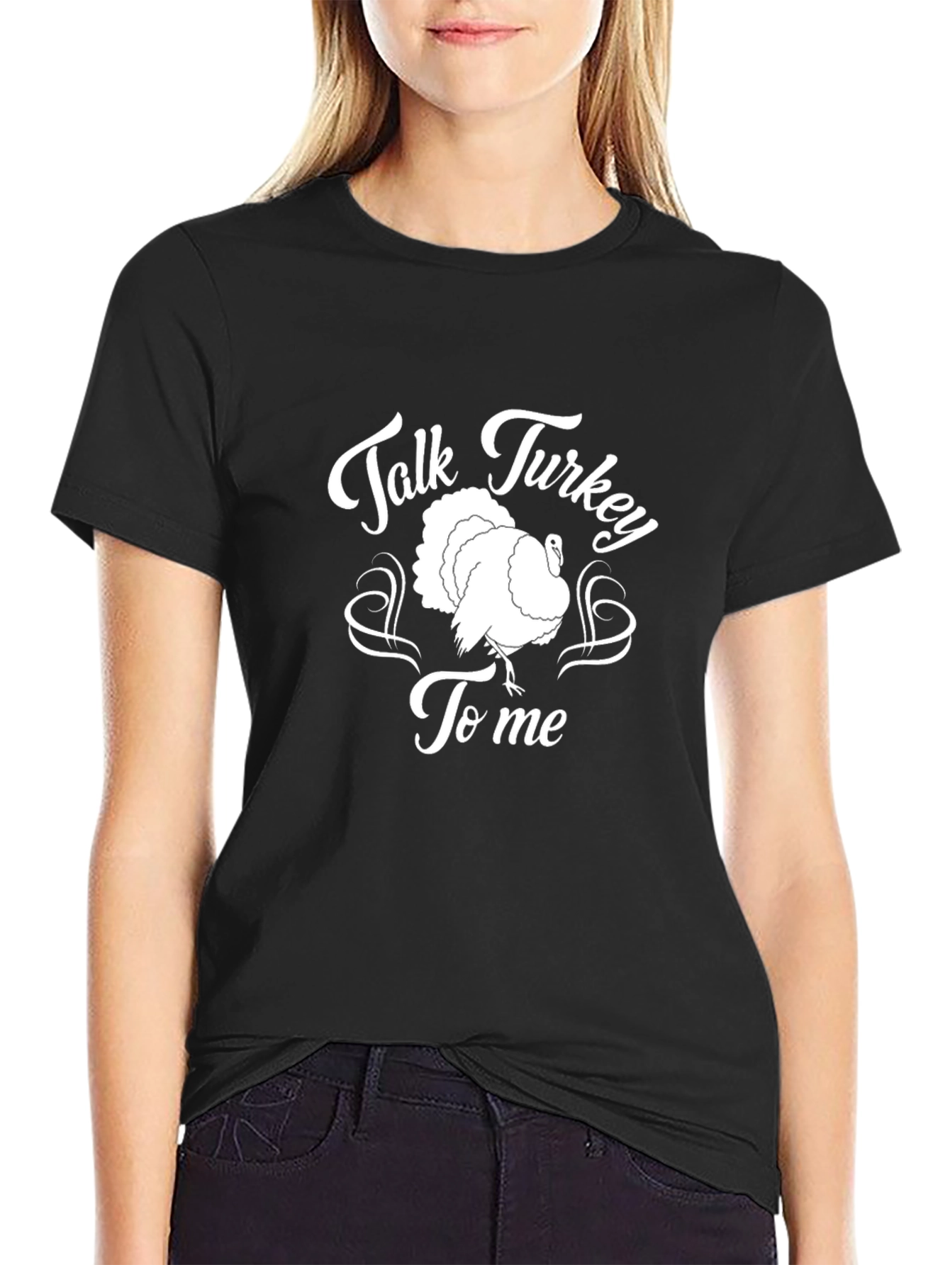 Talk Turkey To Me Black T-Shirt