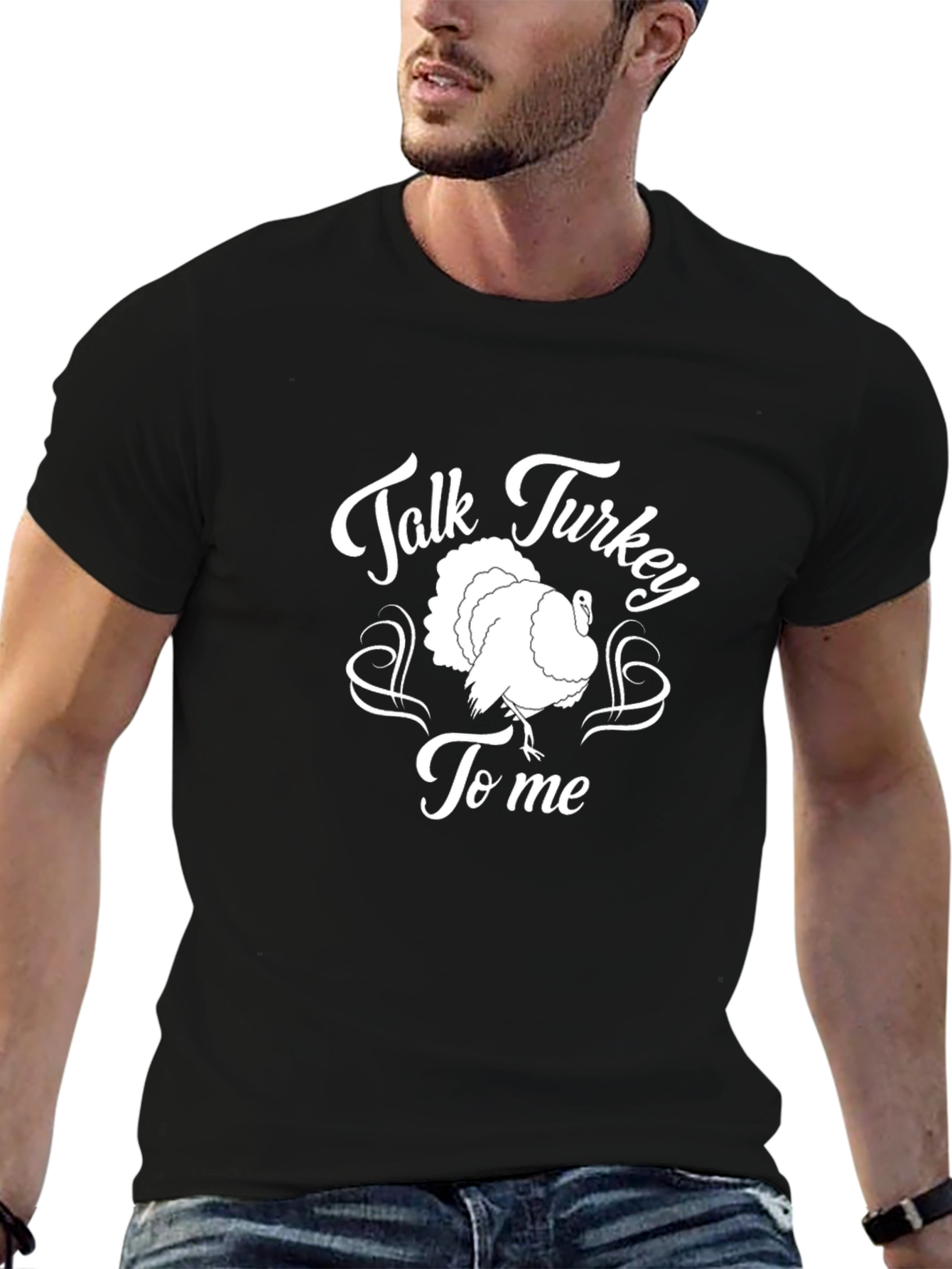 Talk Turkey To Me Black T-Shirt