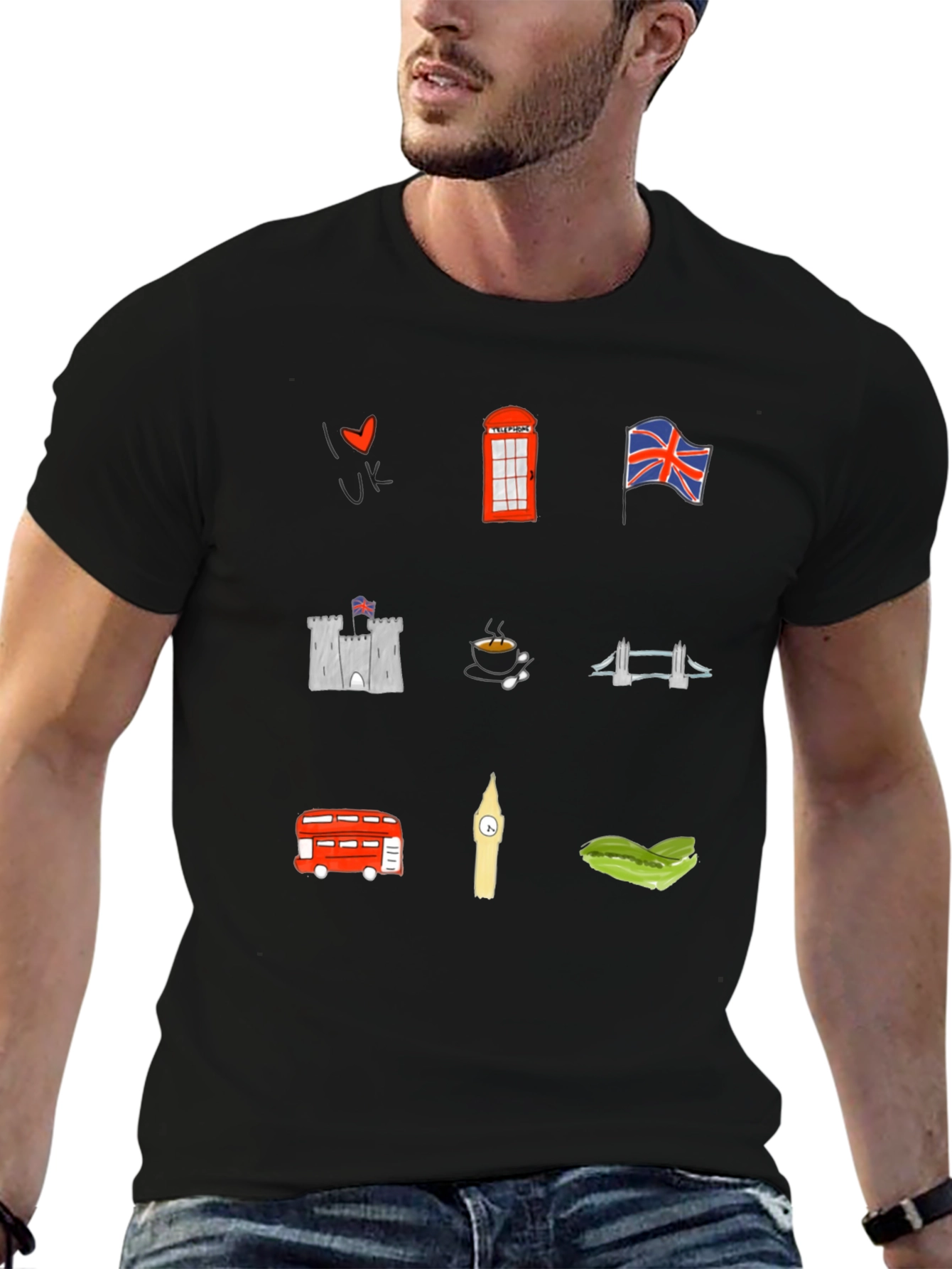 London UK Souvenir Graphic Print Tee