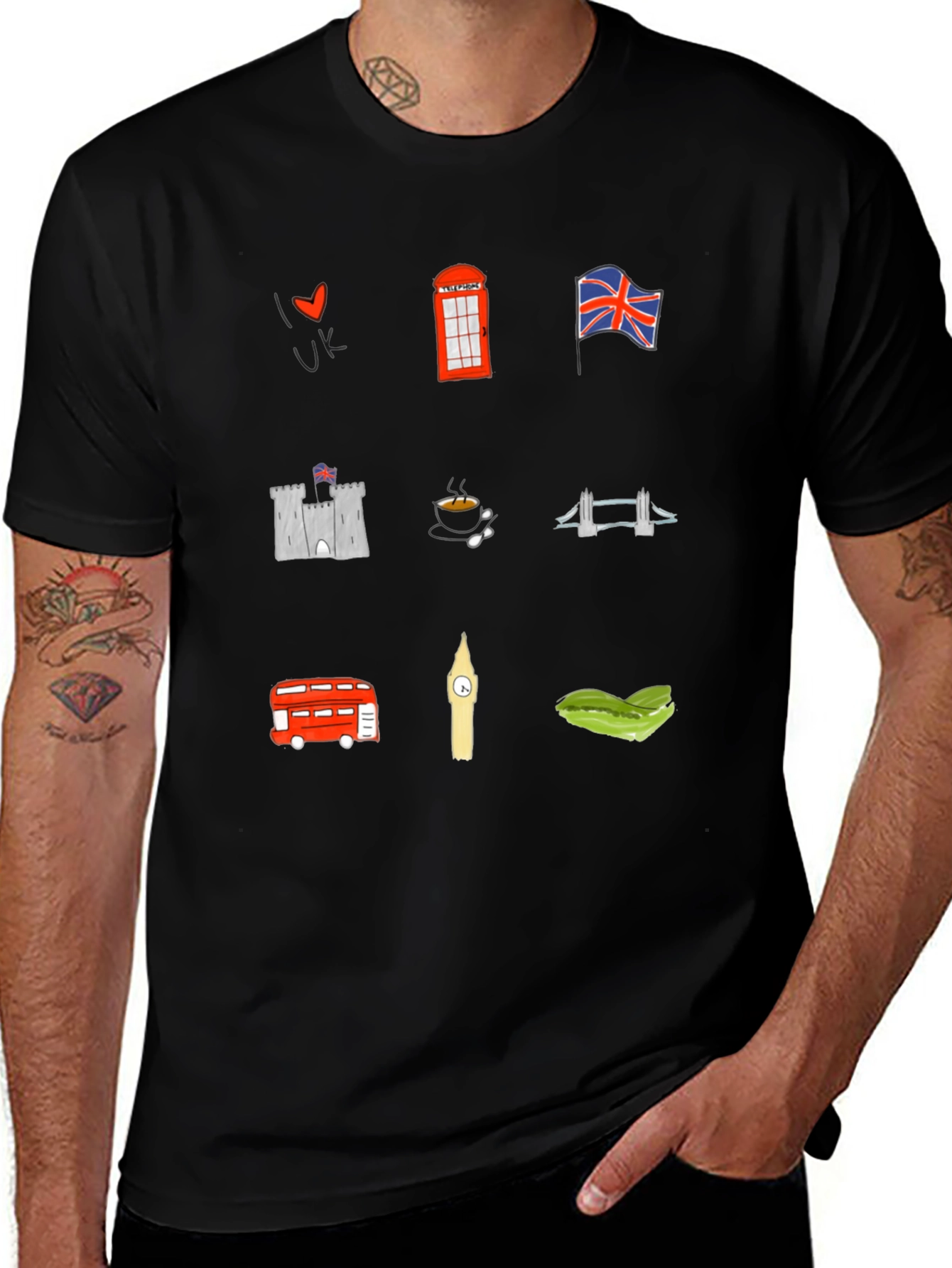 London UK Souvenir Graphic Print Tee