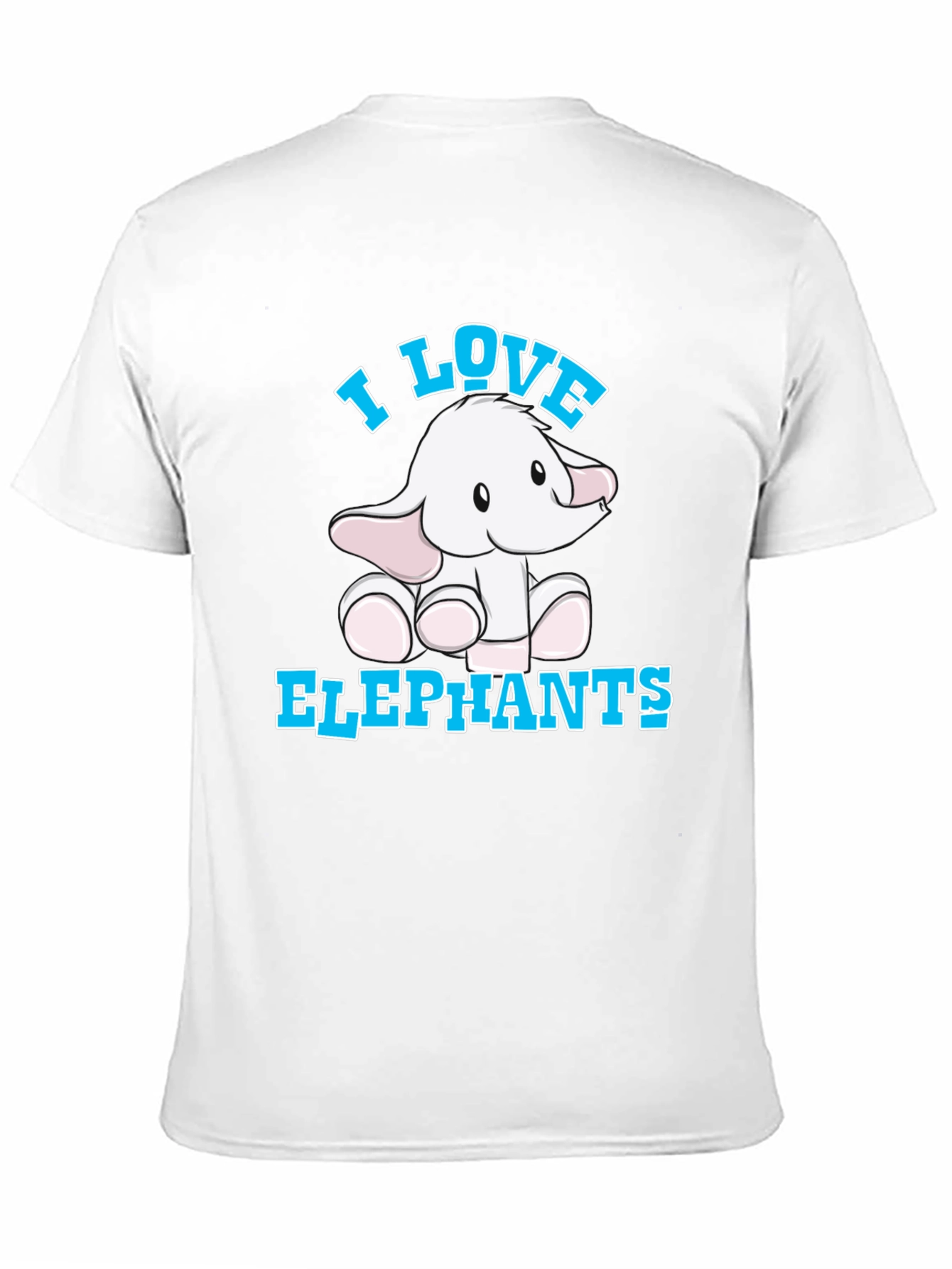 I Love Elephants Graphic T-Shirt - Black