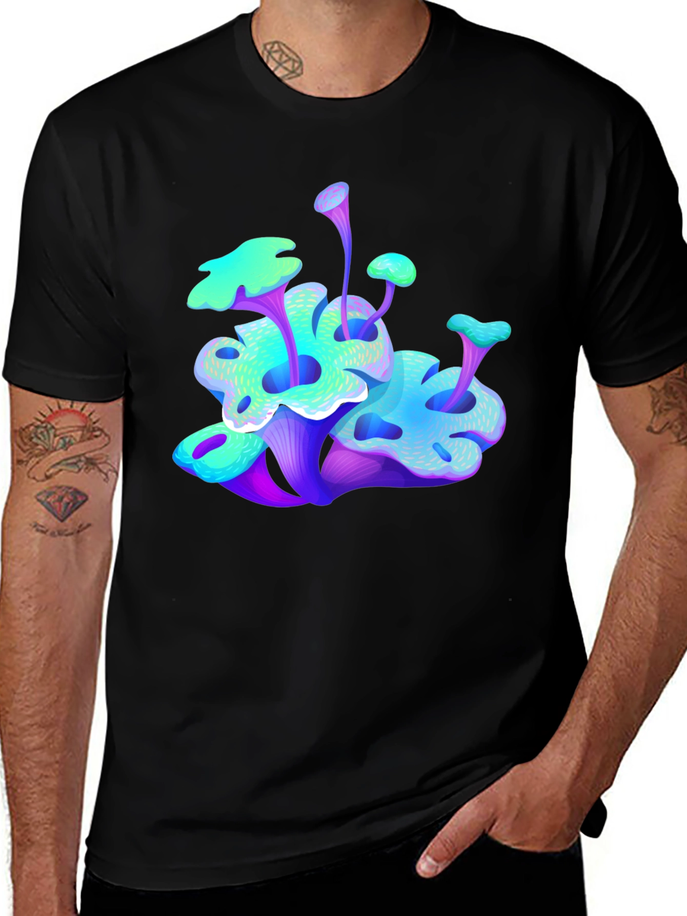 Vibrant Mushroom Graphic Tee