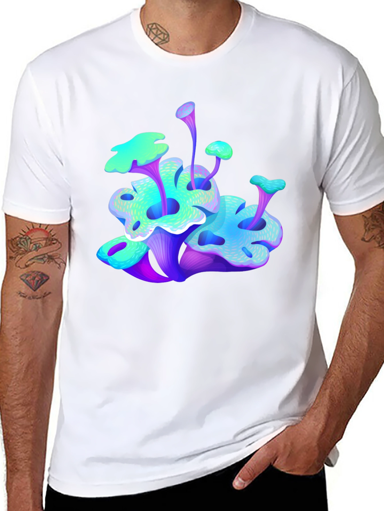 Vibrant Mushroom Graphic Tee