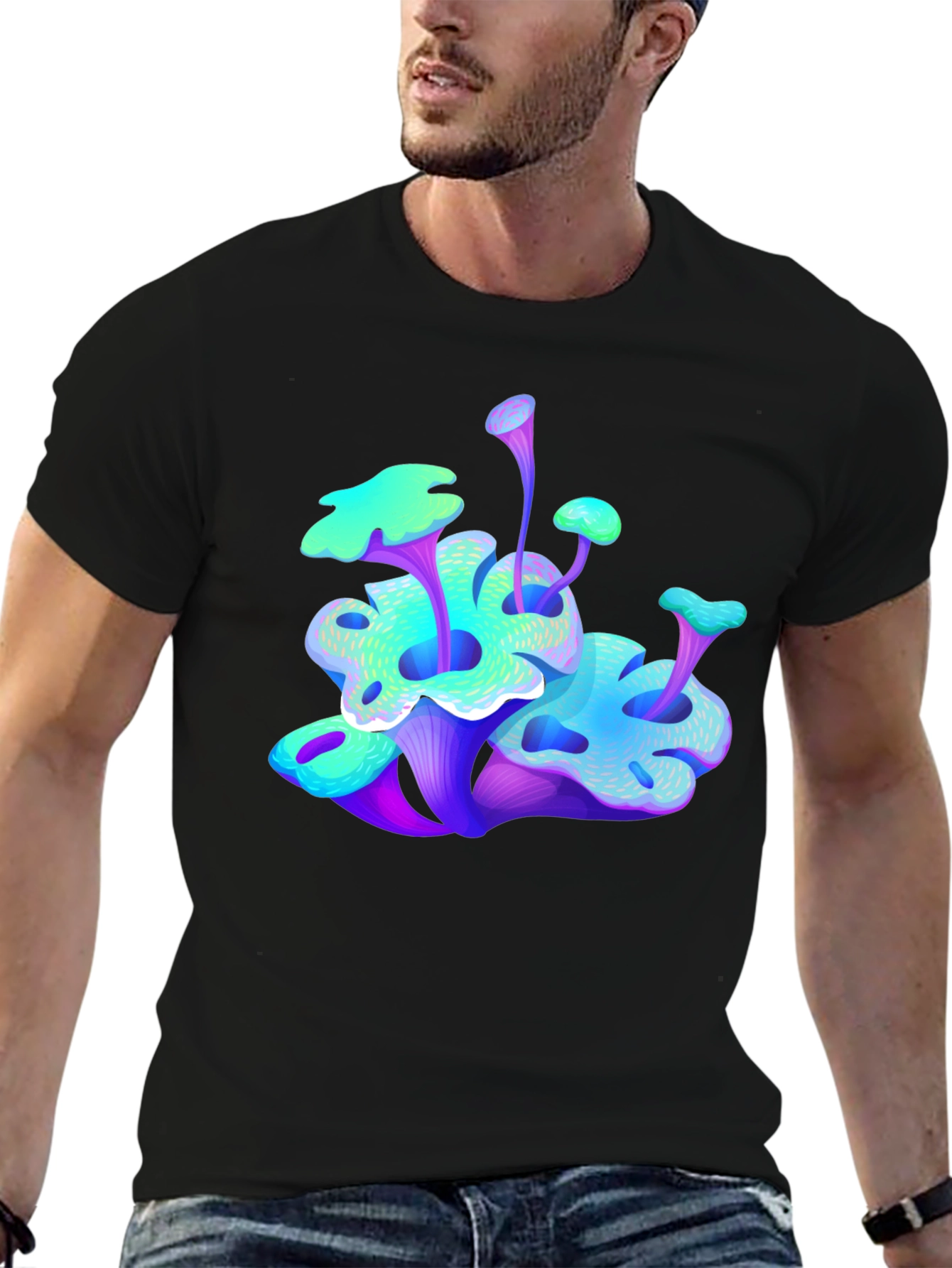 Vibrant Mushroom Graphic Tee