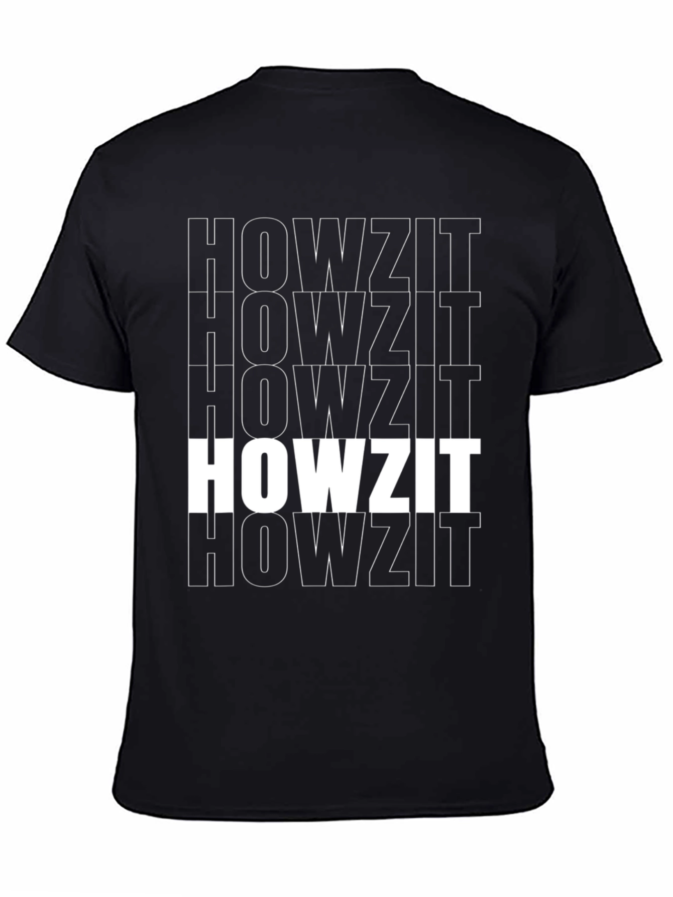 Howzit Tee - Black Graphic Print Casual Shirt