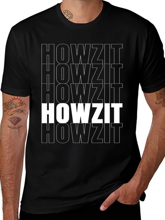 Howzit Tee - Black Graphic Print Casual Shirt