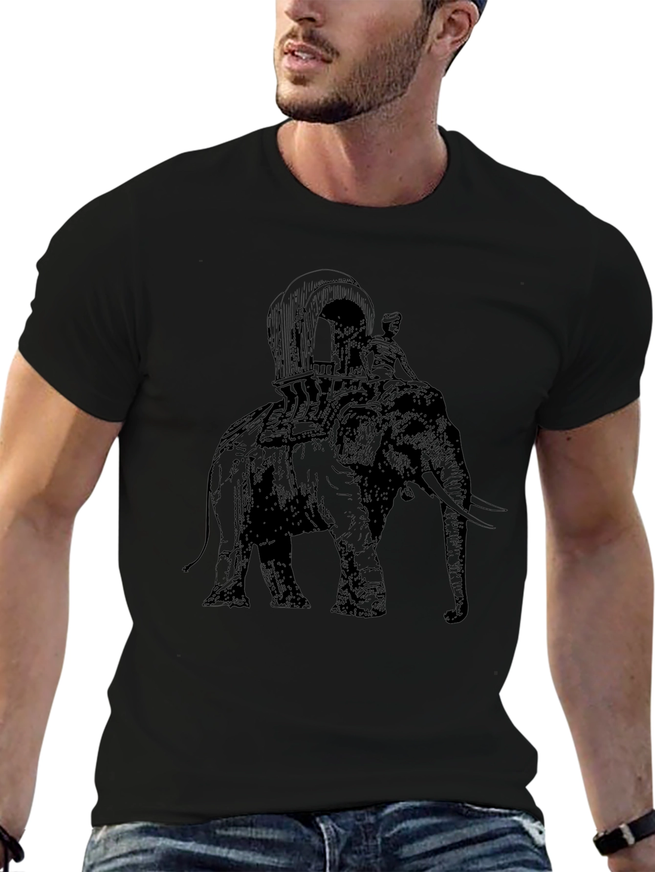Elephant Carriage Graphic T-Shirt