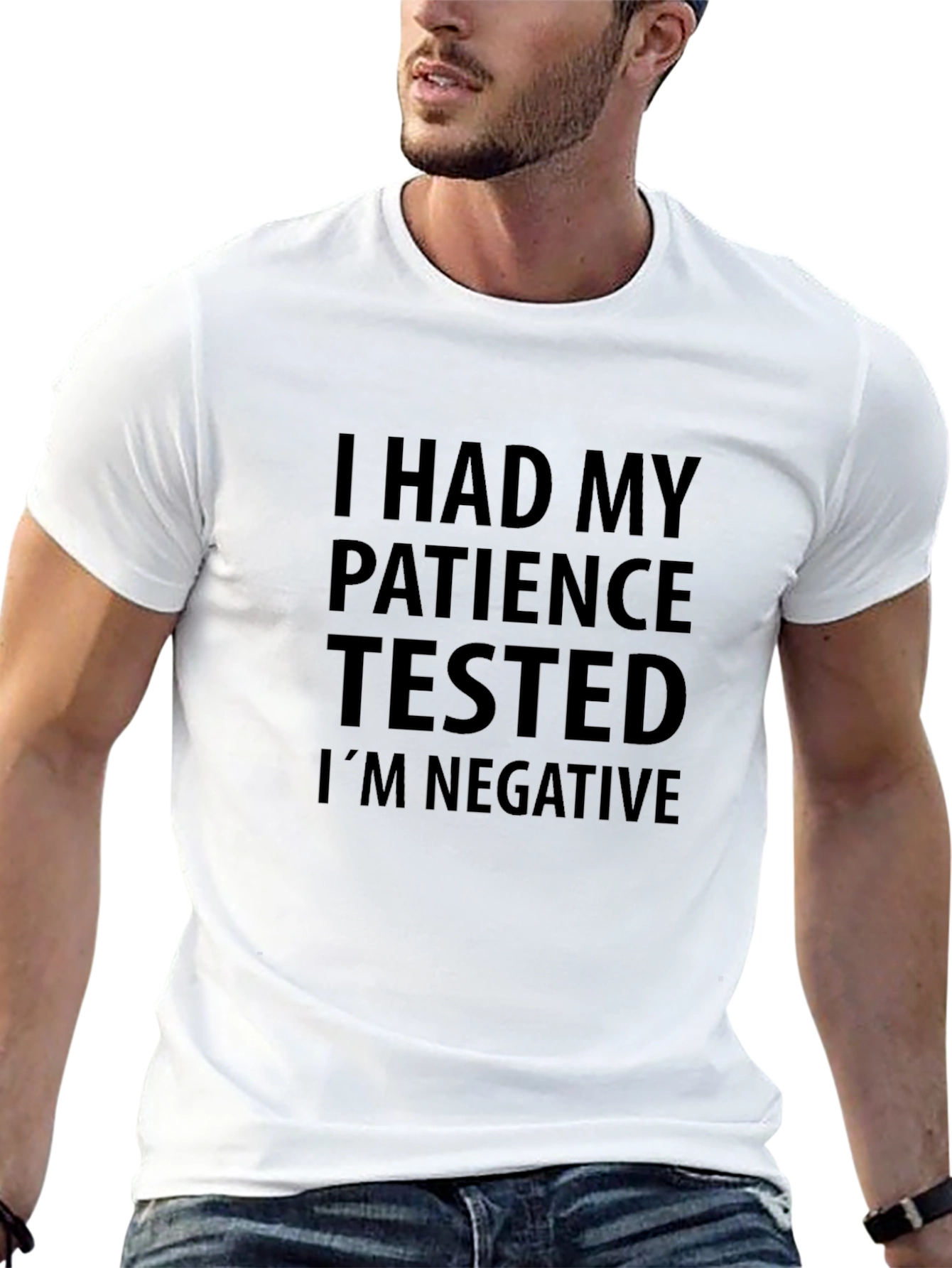 Humorous Patience Tested Negative Black T-Shirt