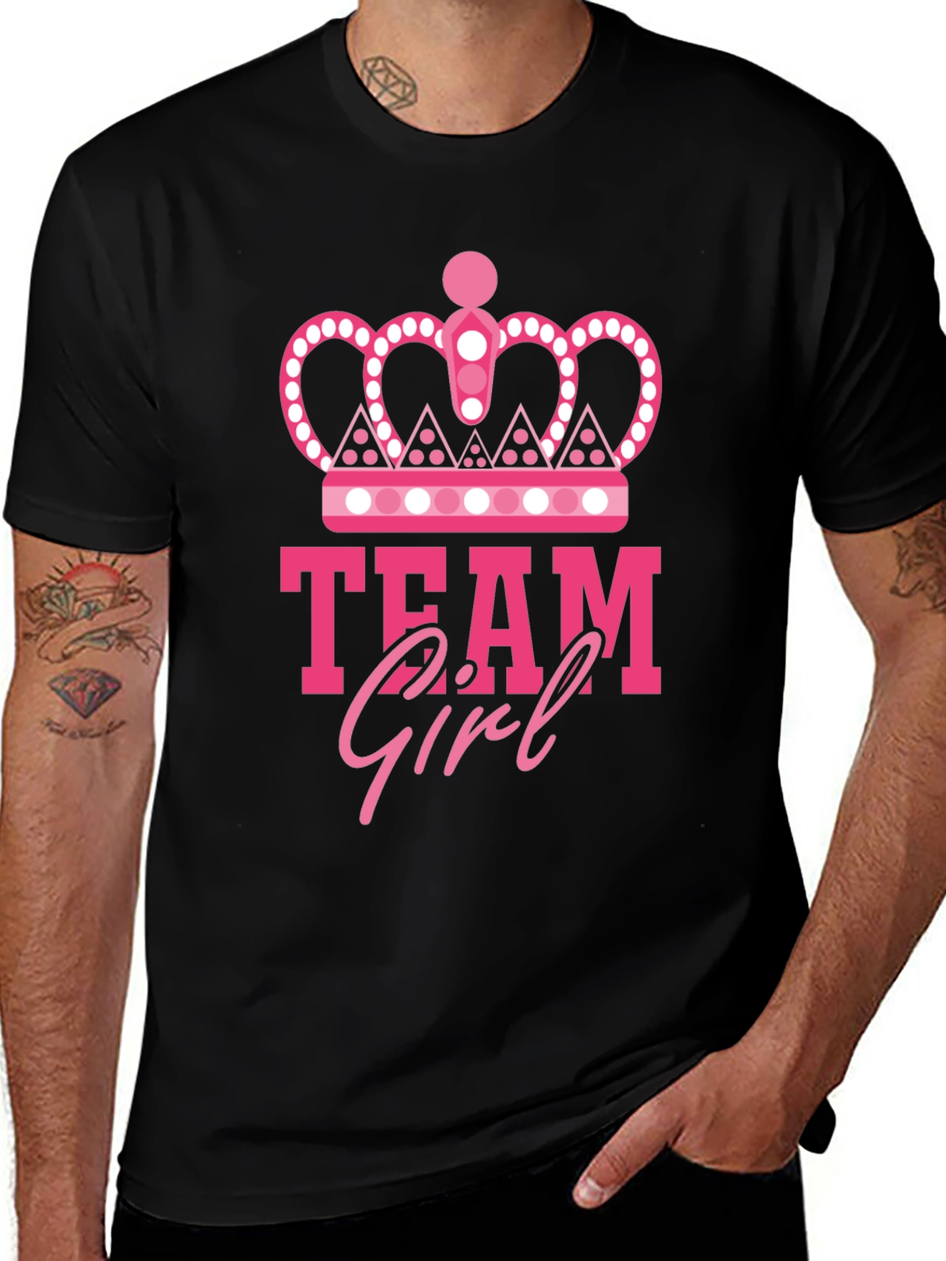Team Girl Graphic Tee - Baby Shower Gender Reveal
