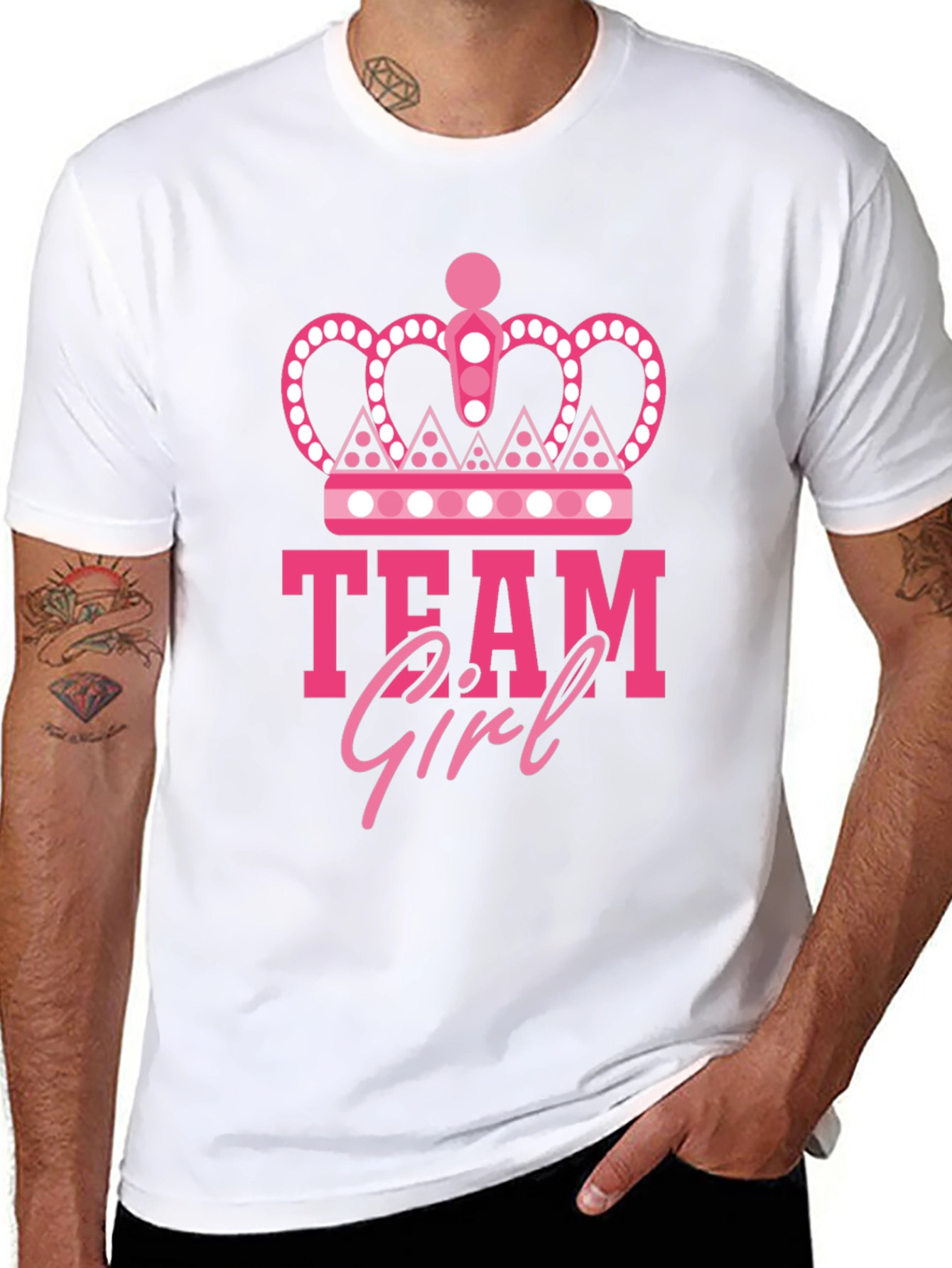 Team Girl Graphic Tee - Baby Shower Gender Reveal