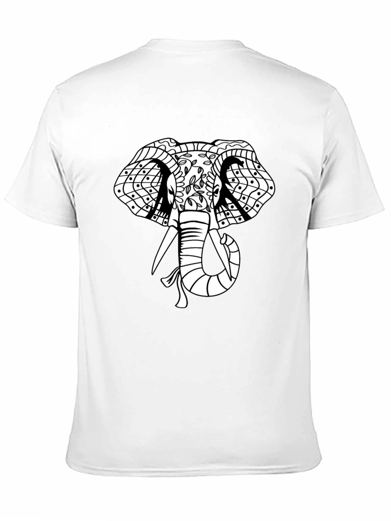 Elephant Graphic Print T-Shirt - Black