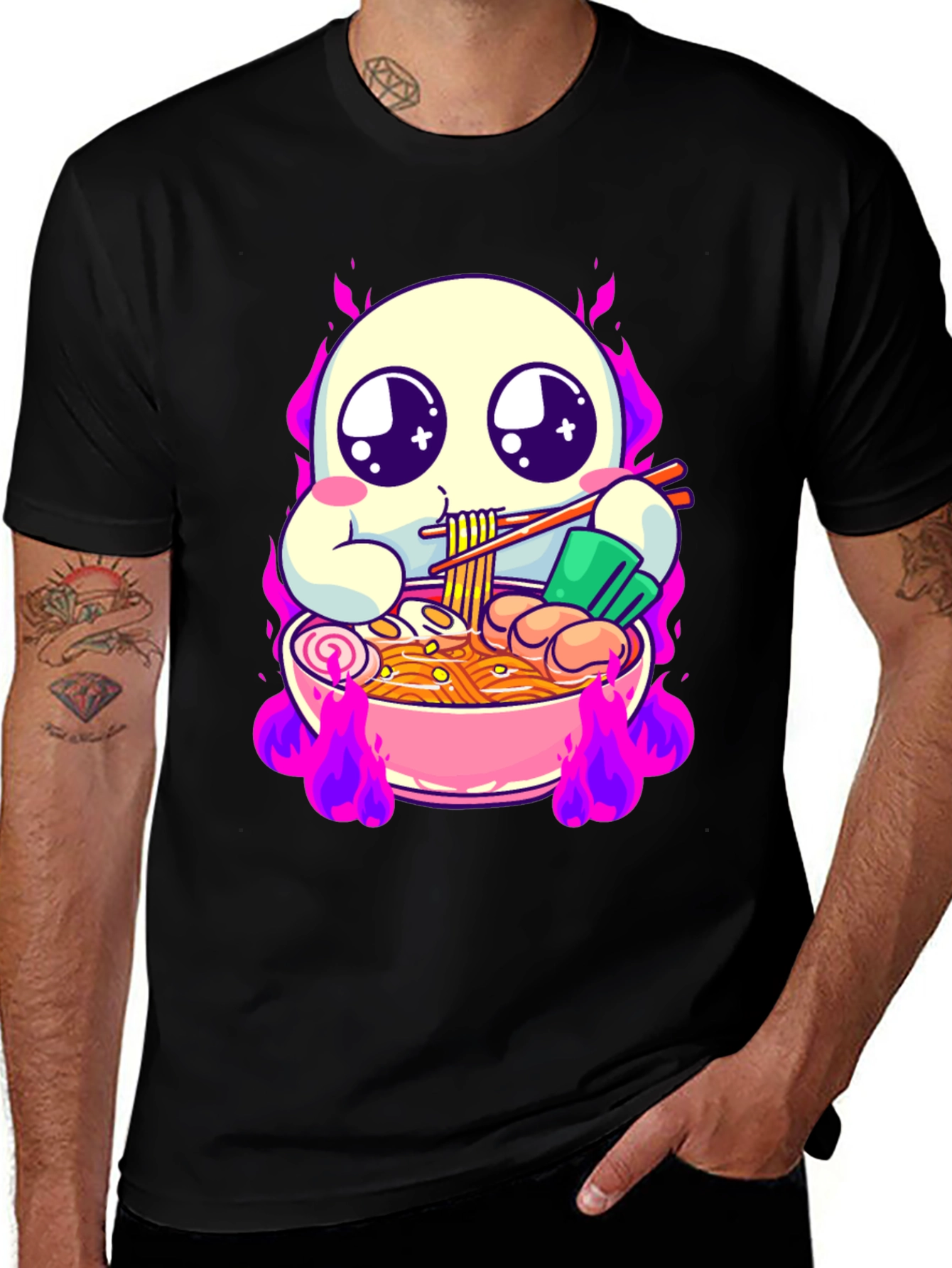 Kawaii Ramen Ghost Graphic Tee