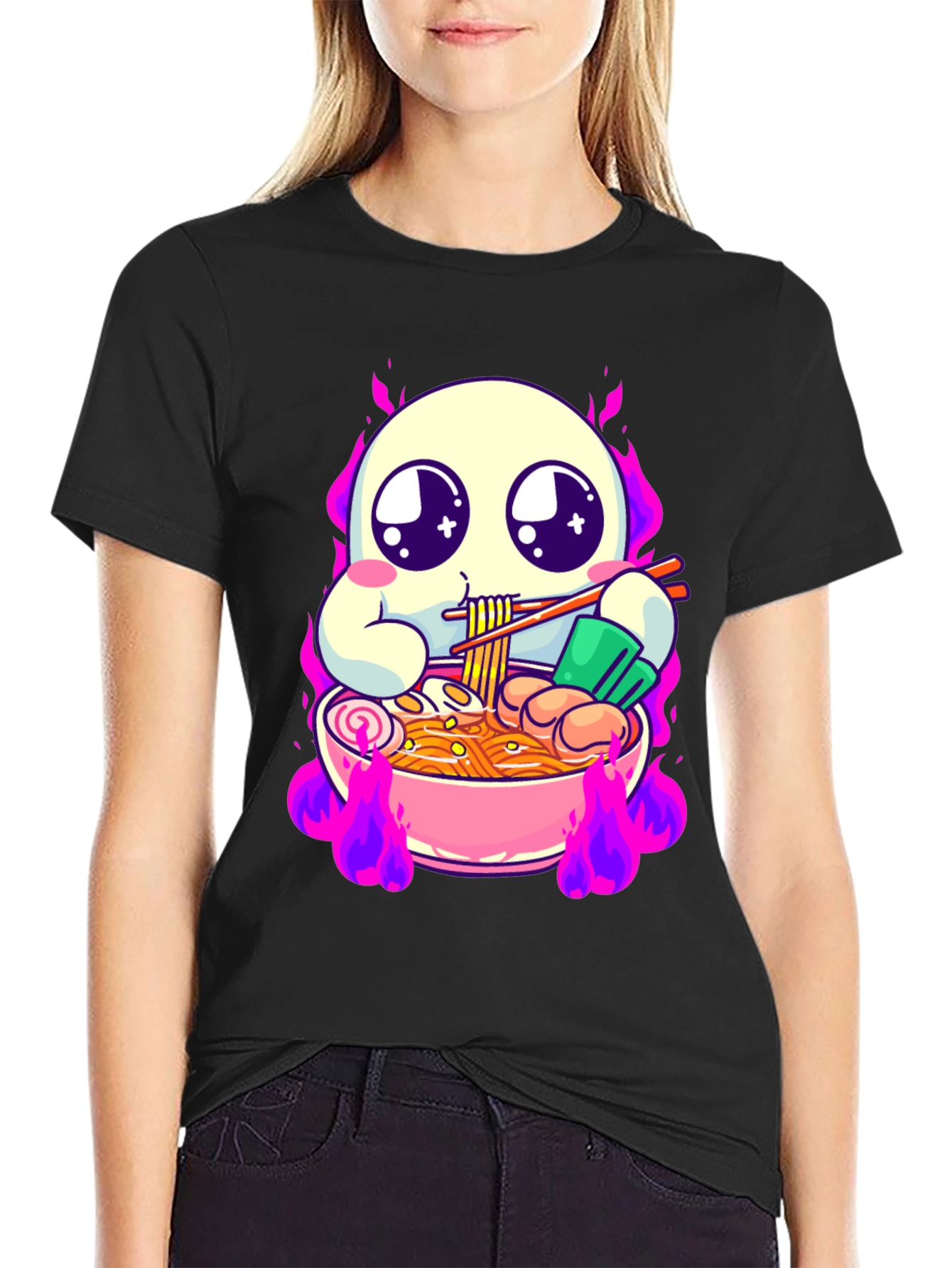 Kawaii Ramen Ghost Graphic Tee