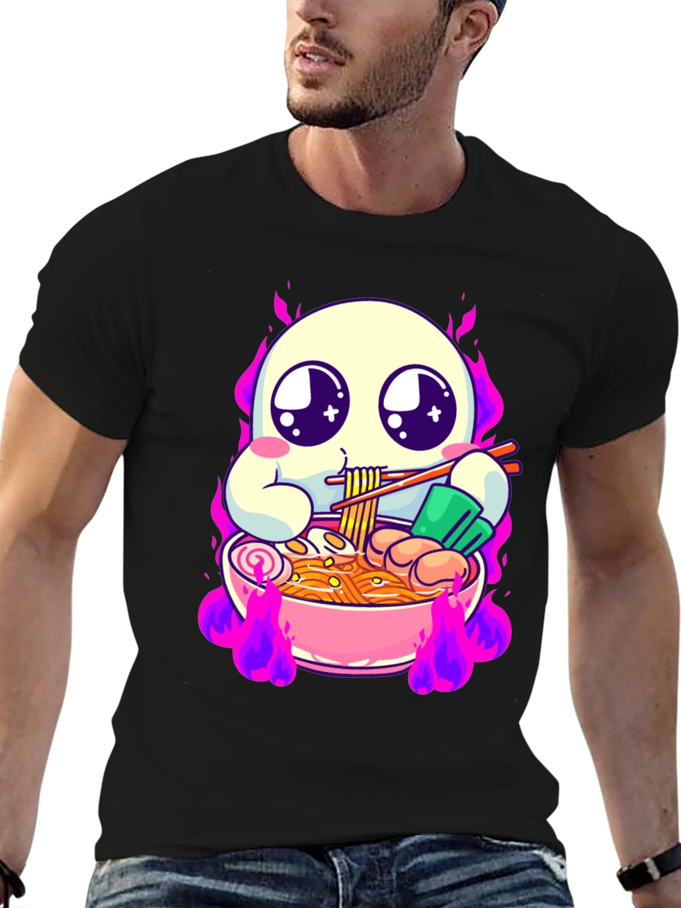 Kawaii Ramen Ghost Graphic Tee