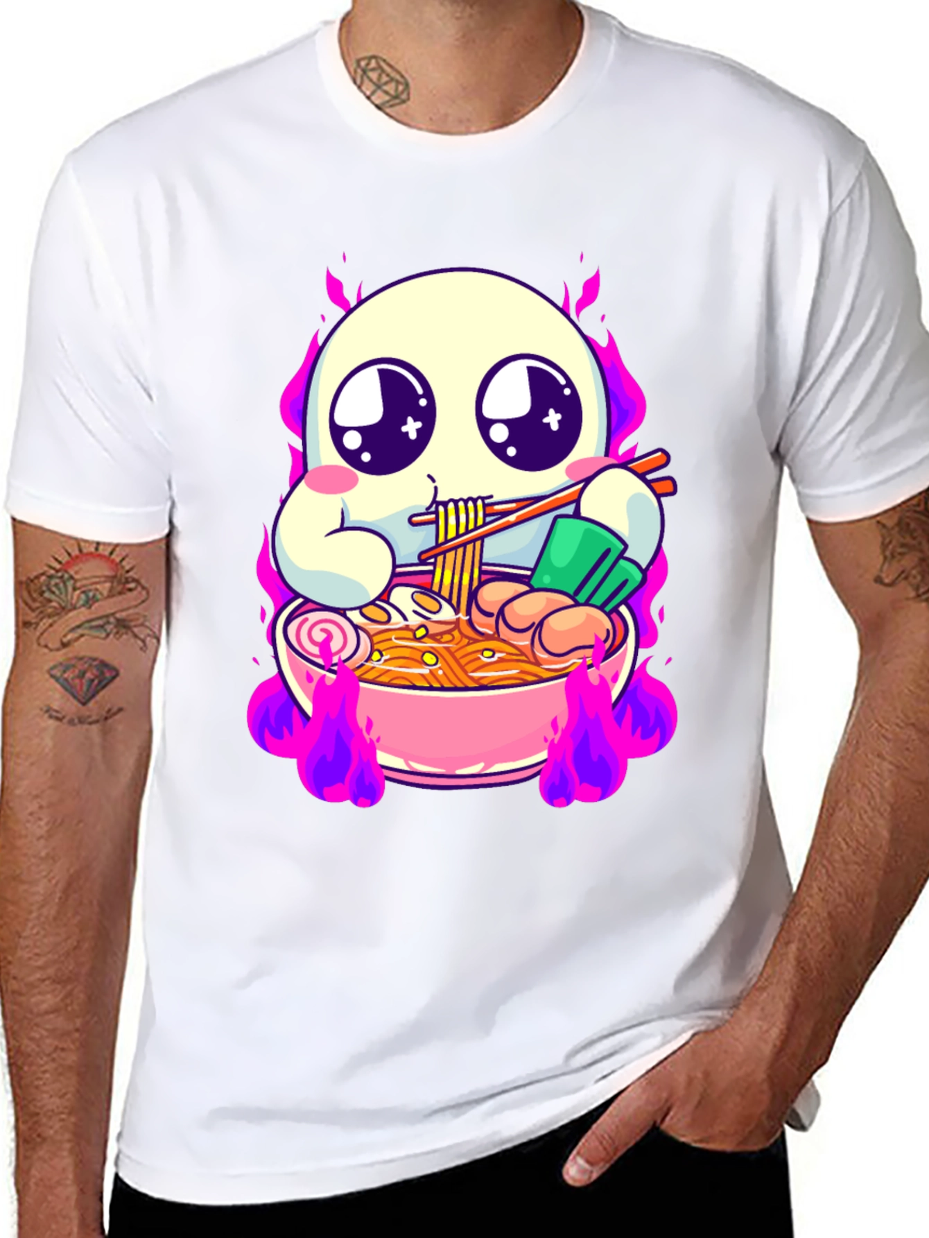 Kawaii Ramen Ghost Graphic Tee