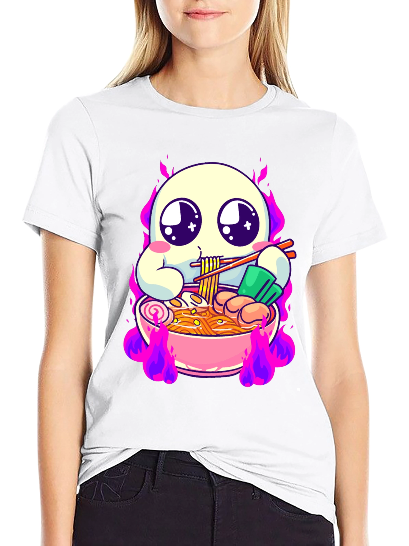 Kawaii Ramen Ghost Graphic Tee