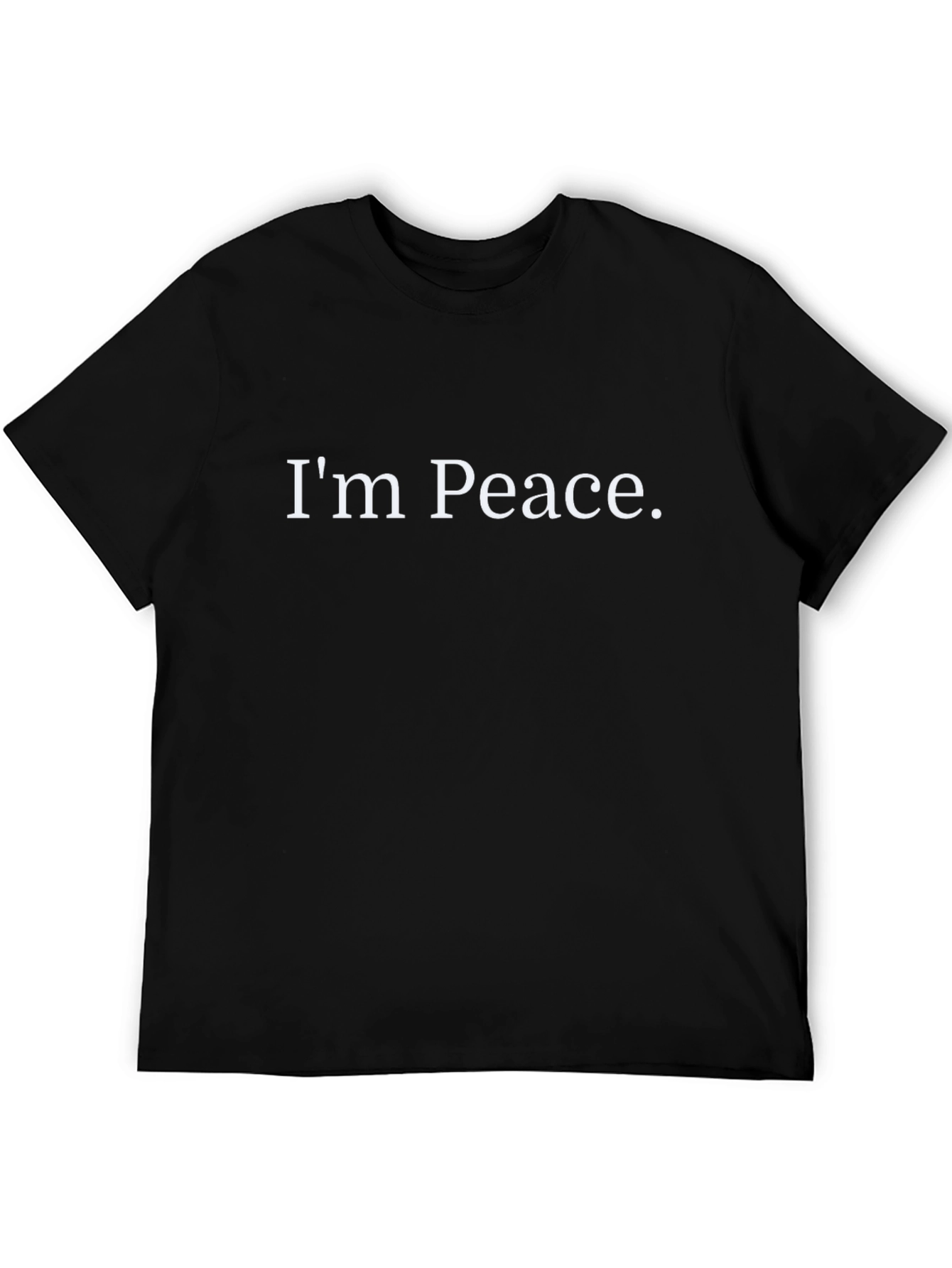 Im Peace Black Graphic Tee