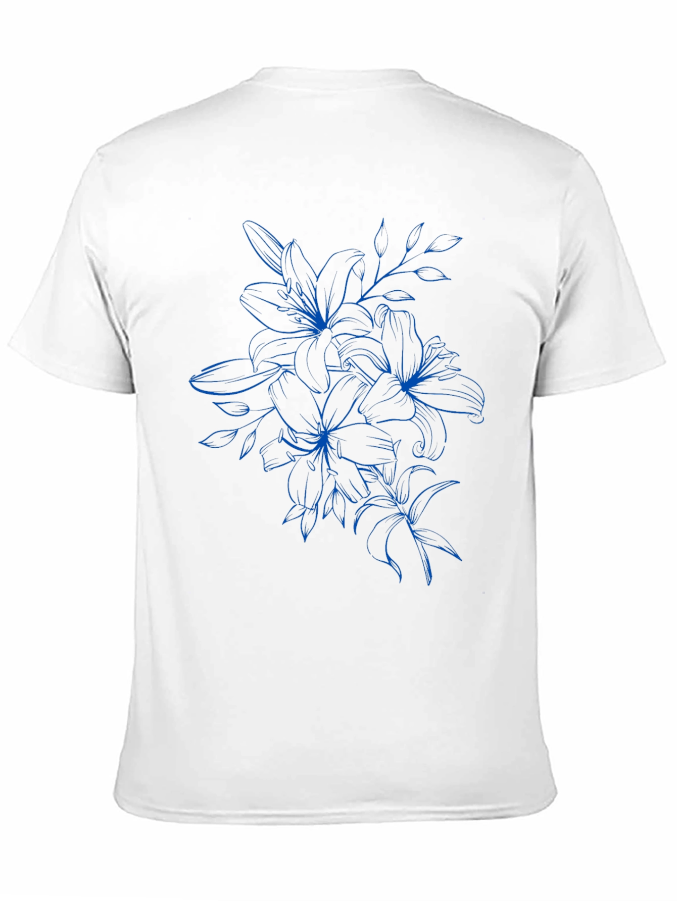Floral Graphic Tee - Black Cotton T-Shirt