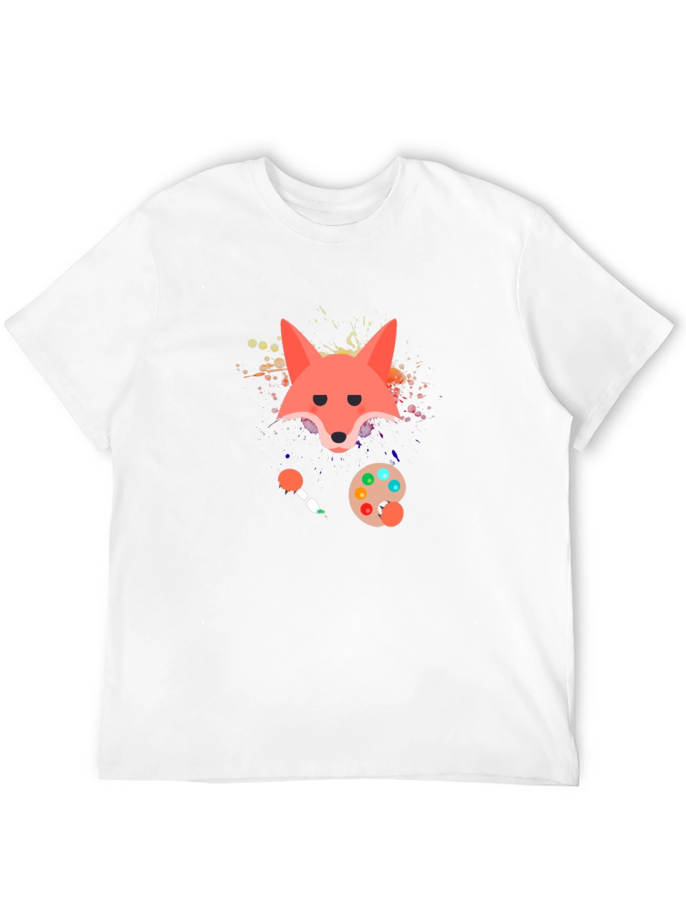 Fox Artist Graphic Print T-Shirt