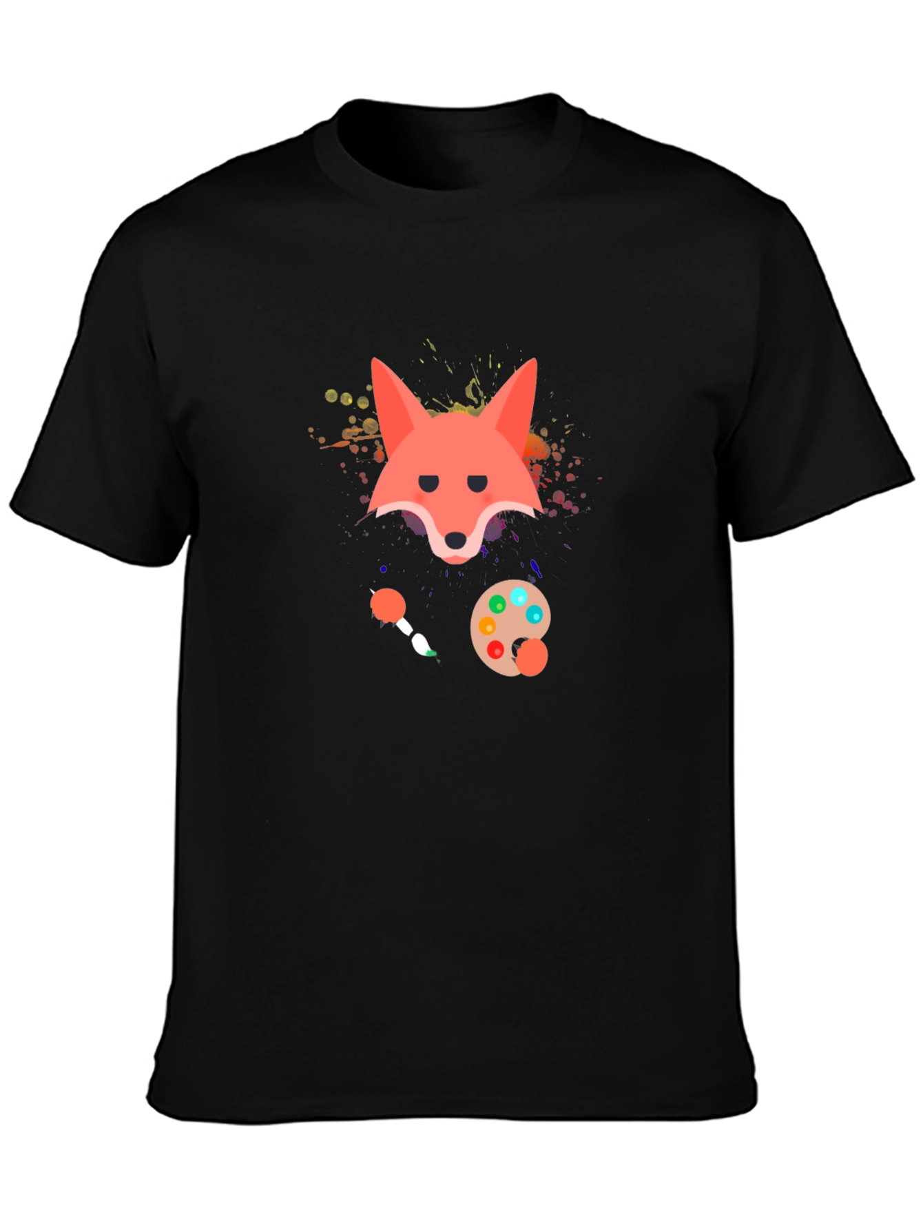 Fox Artist Graphic Print T-Shirt