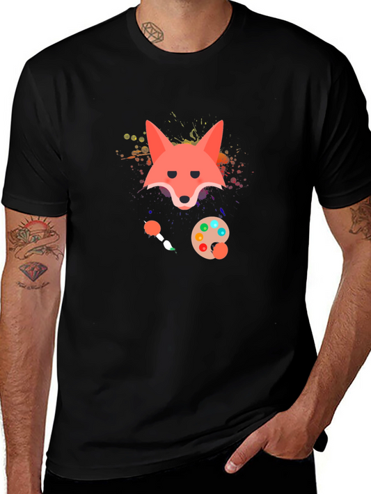Fox Artist Graphic Print T-Shirt