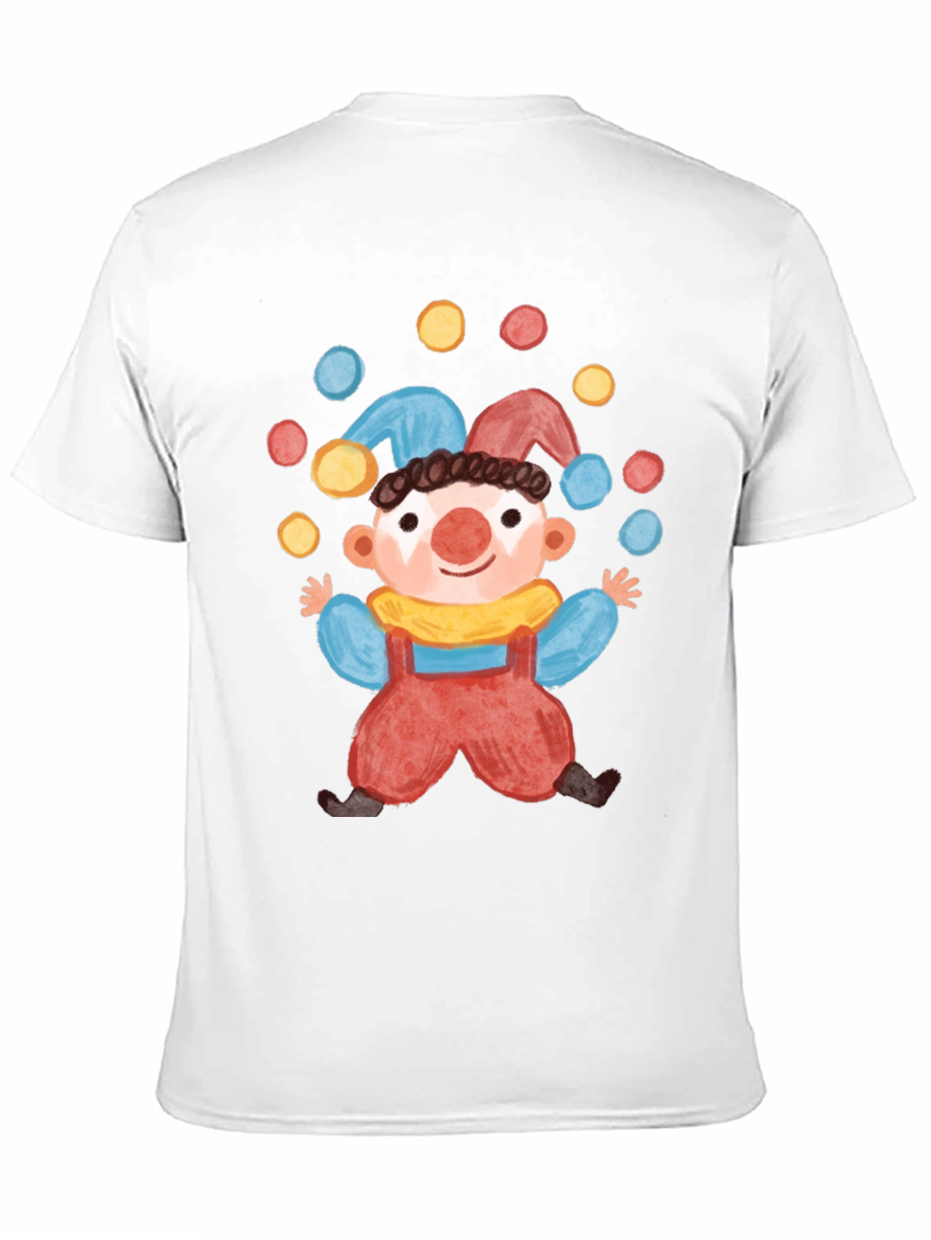 Clown Juggling Balls Graphic Tee - Fun Circus Style