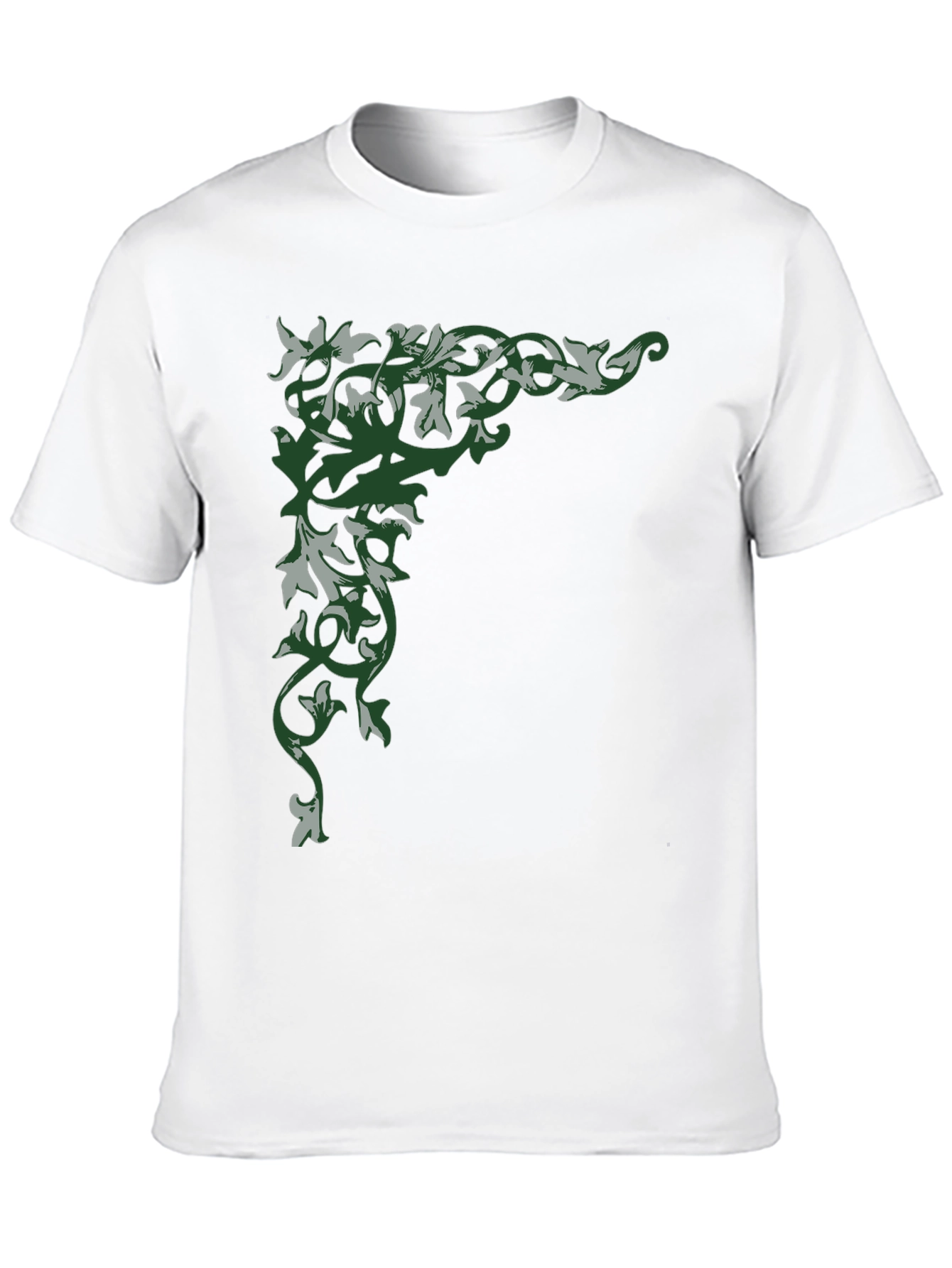 Floral Corner Graphic Black T-Shirt