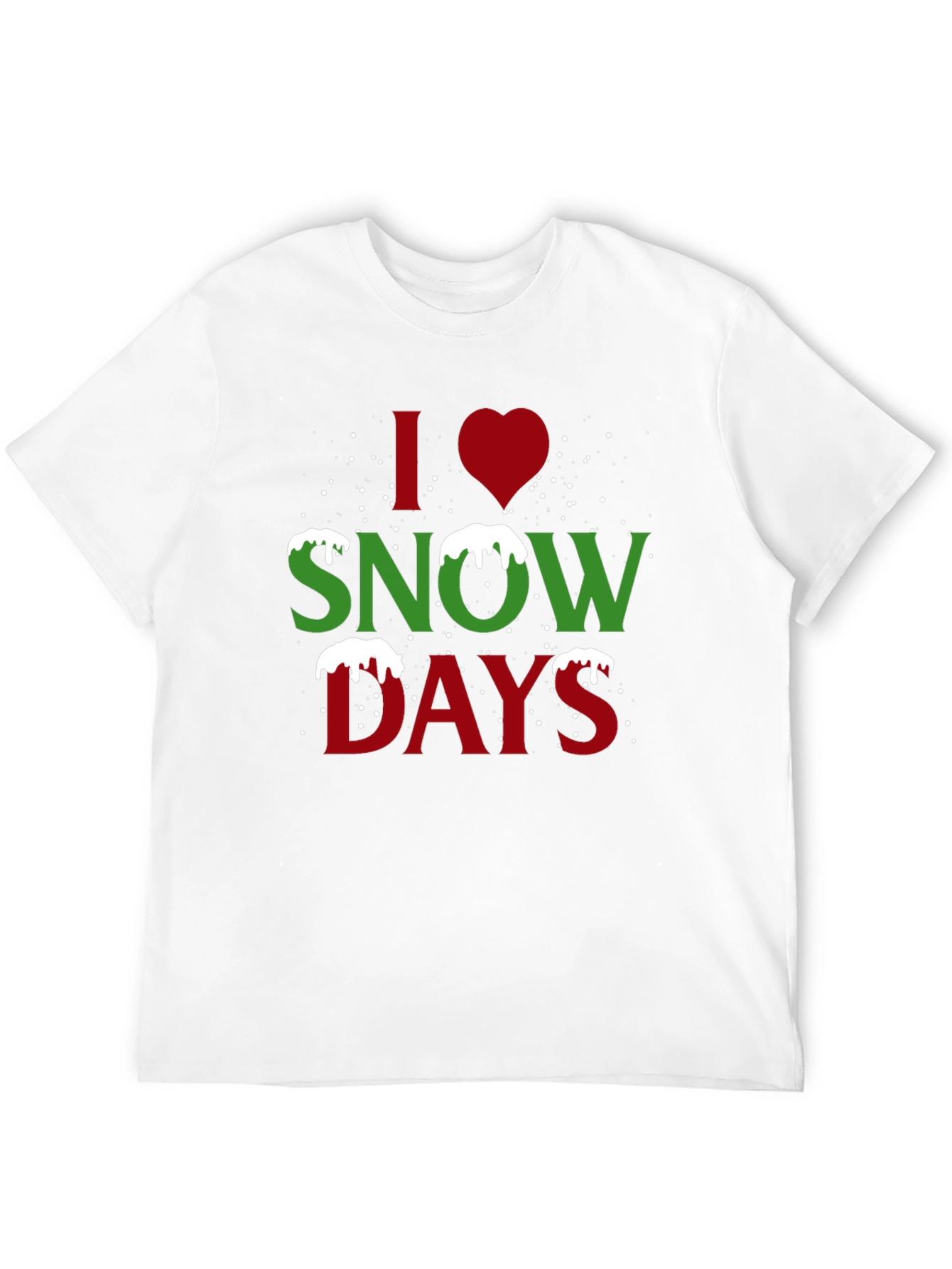 I Heart Snow Days Black T-Shirt