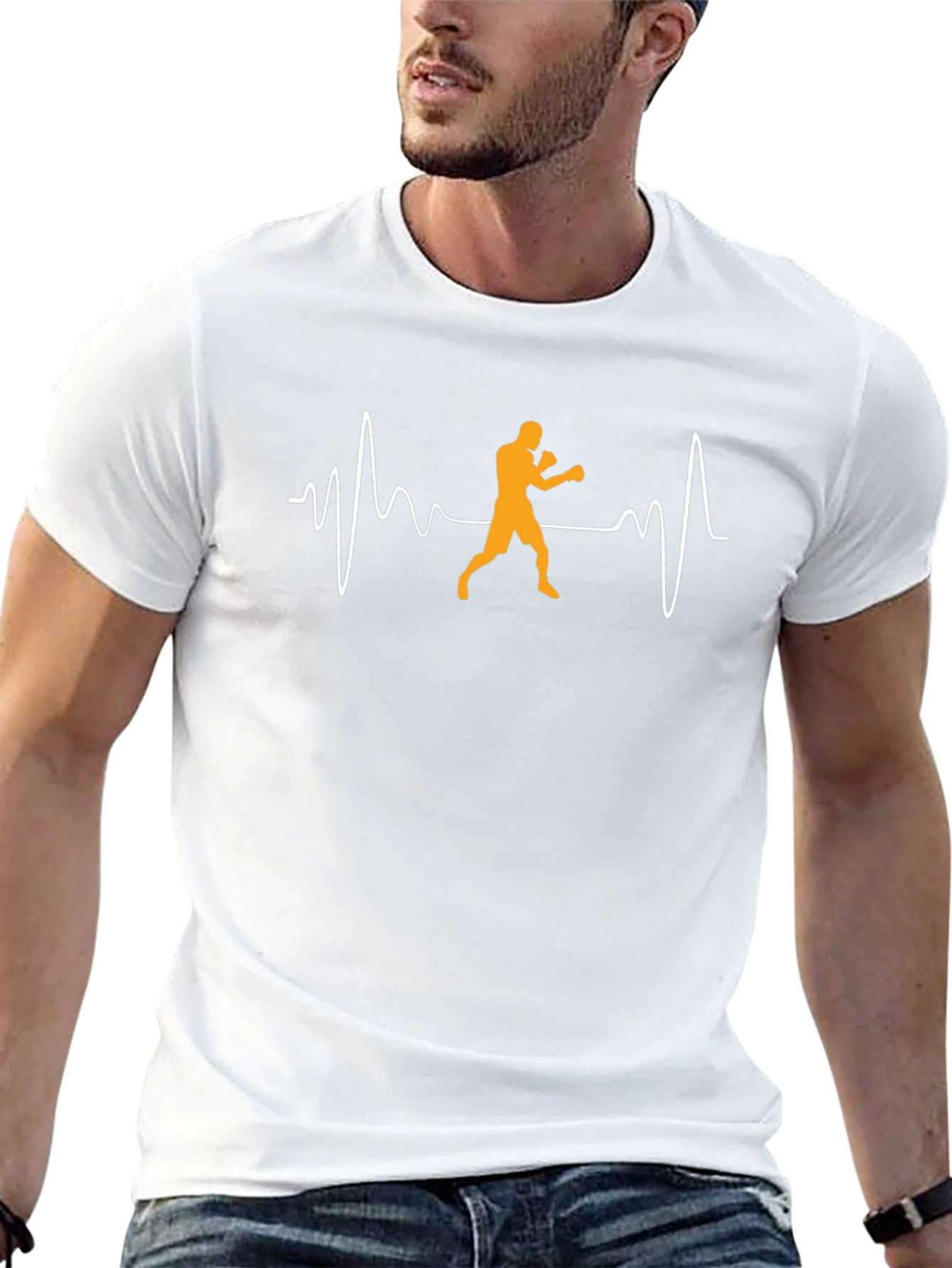 Boxing Heartbeat T-Shirt - Black