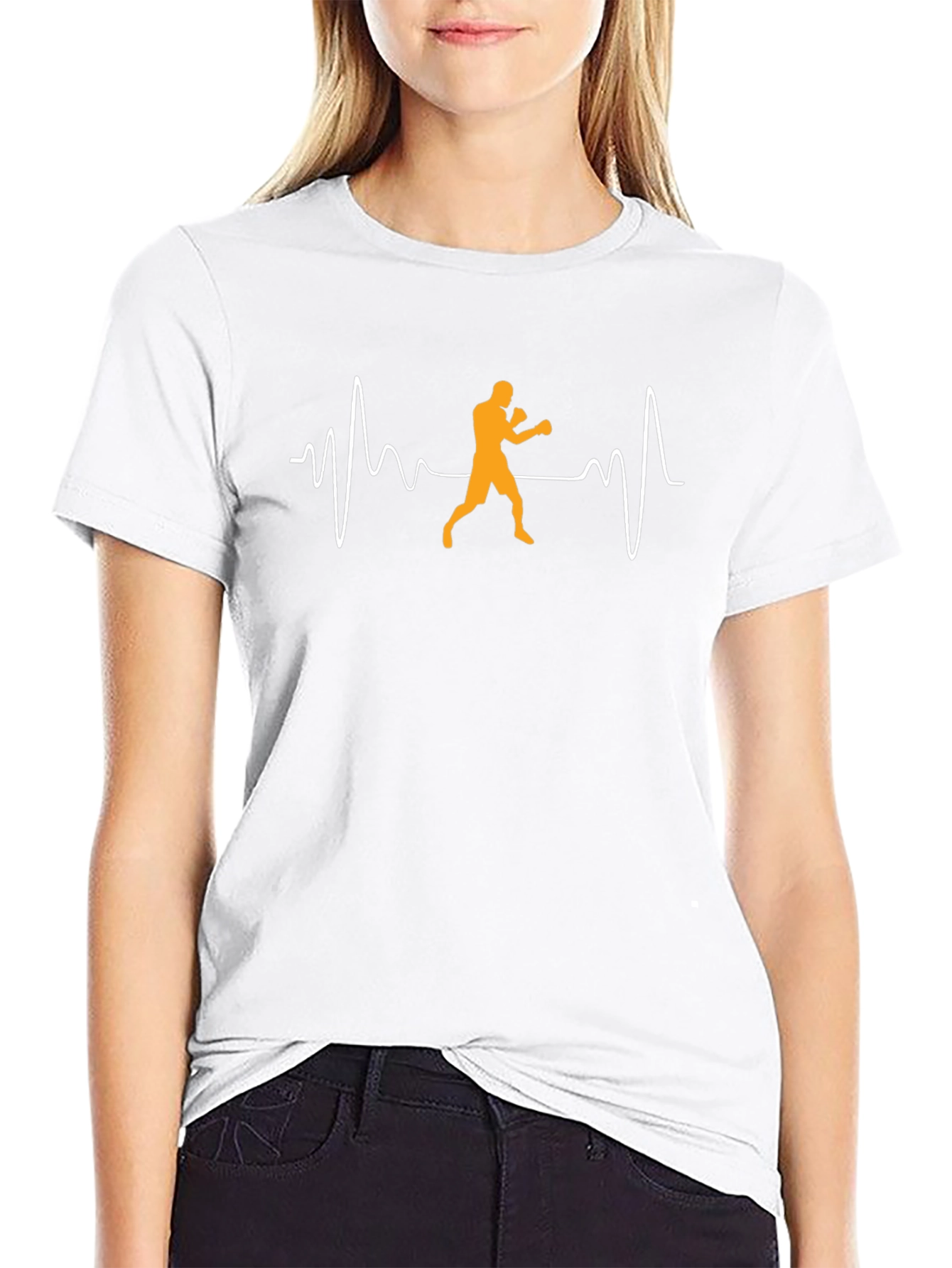 Boxing Heartbeat T-Shirt - Black