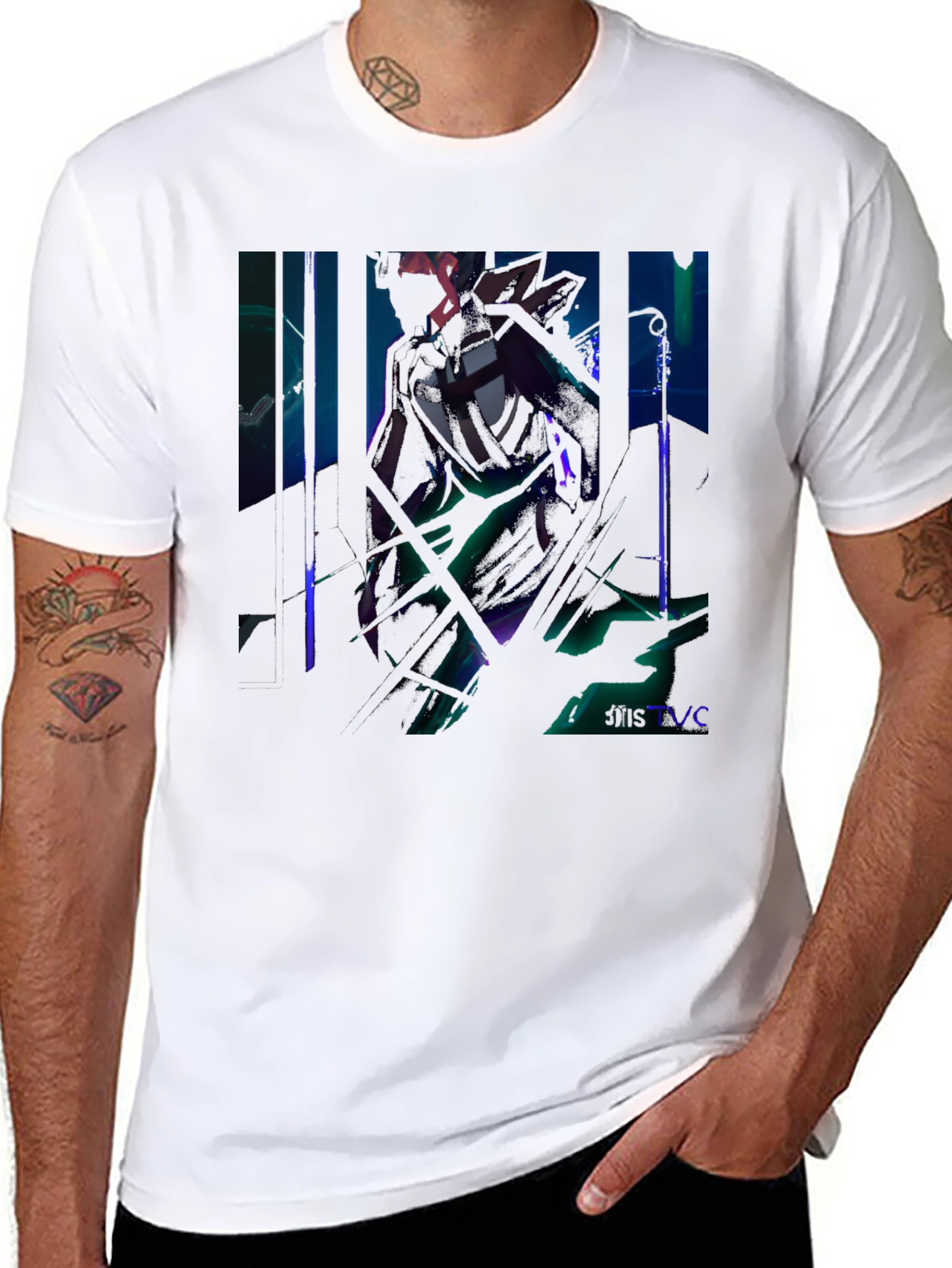 Edgy Knight Graphic Black Tee