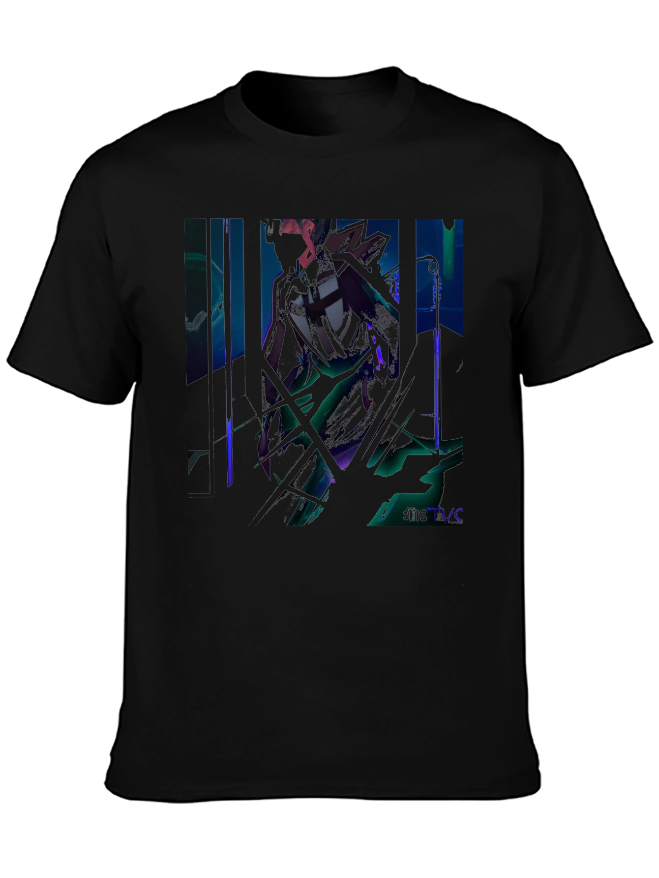 Edgy Knight Graphic Black Tee