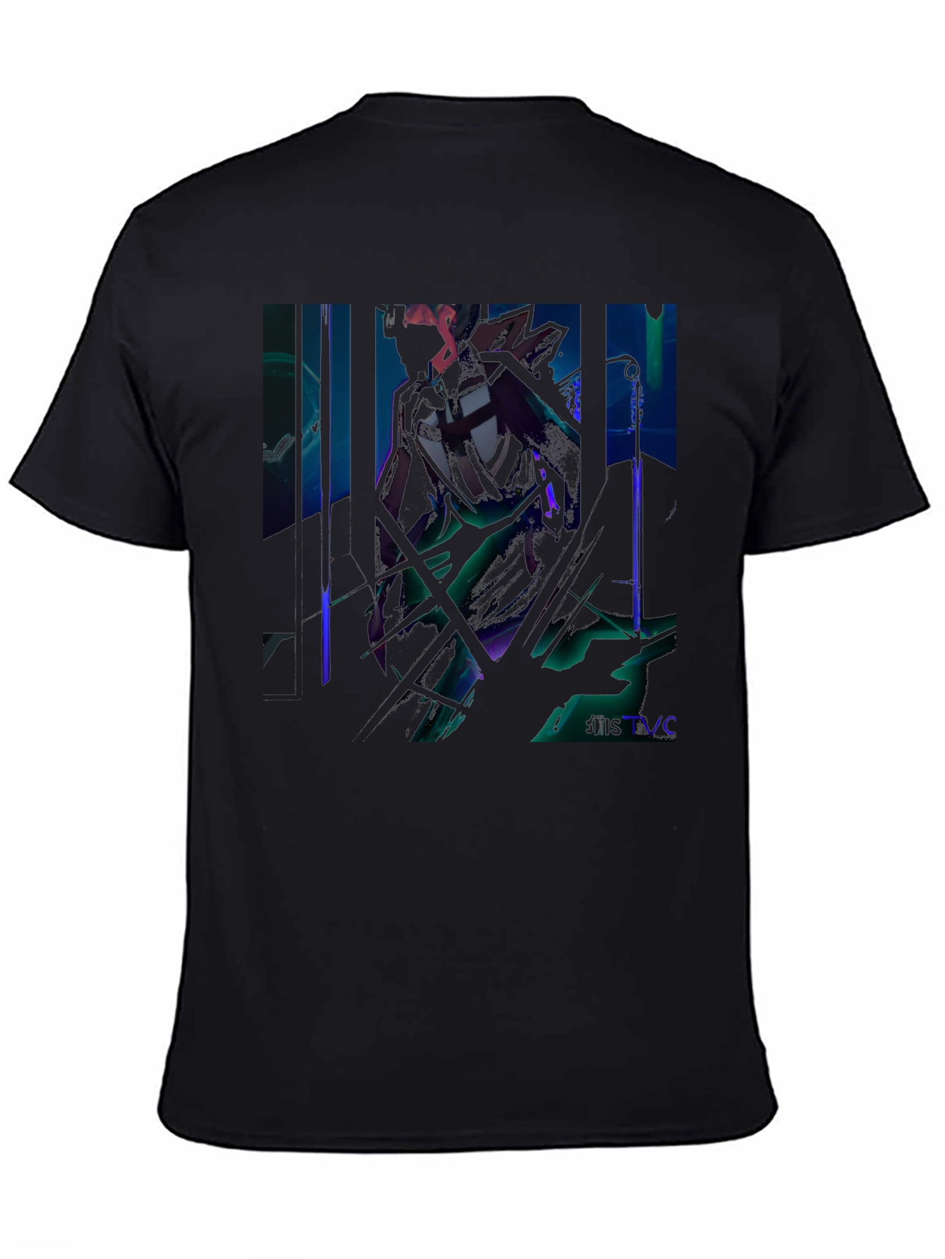 Edgy Knight Graphic Black Tee