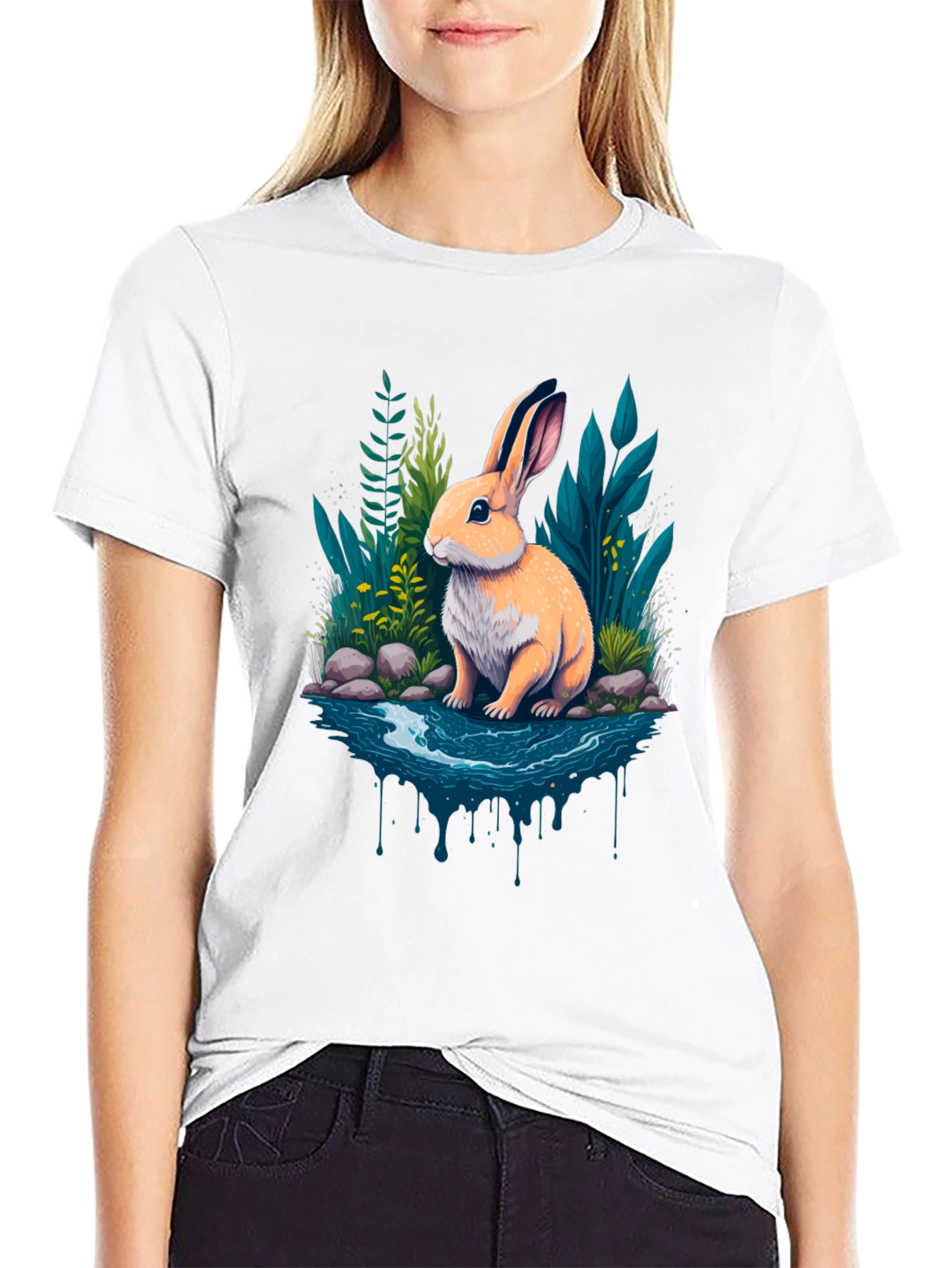 Rabbit Pond Graphic Tee - Mens Black T-Shirt