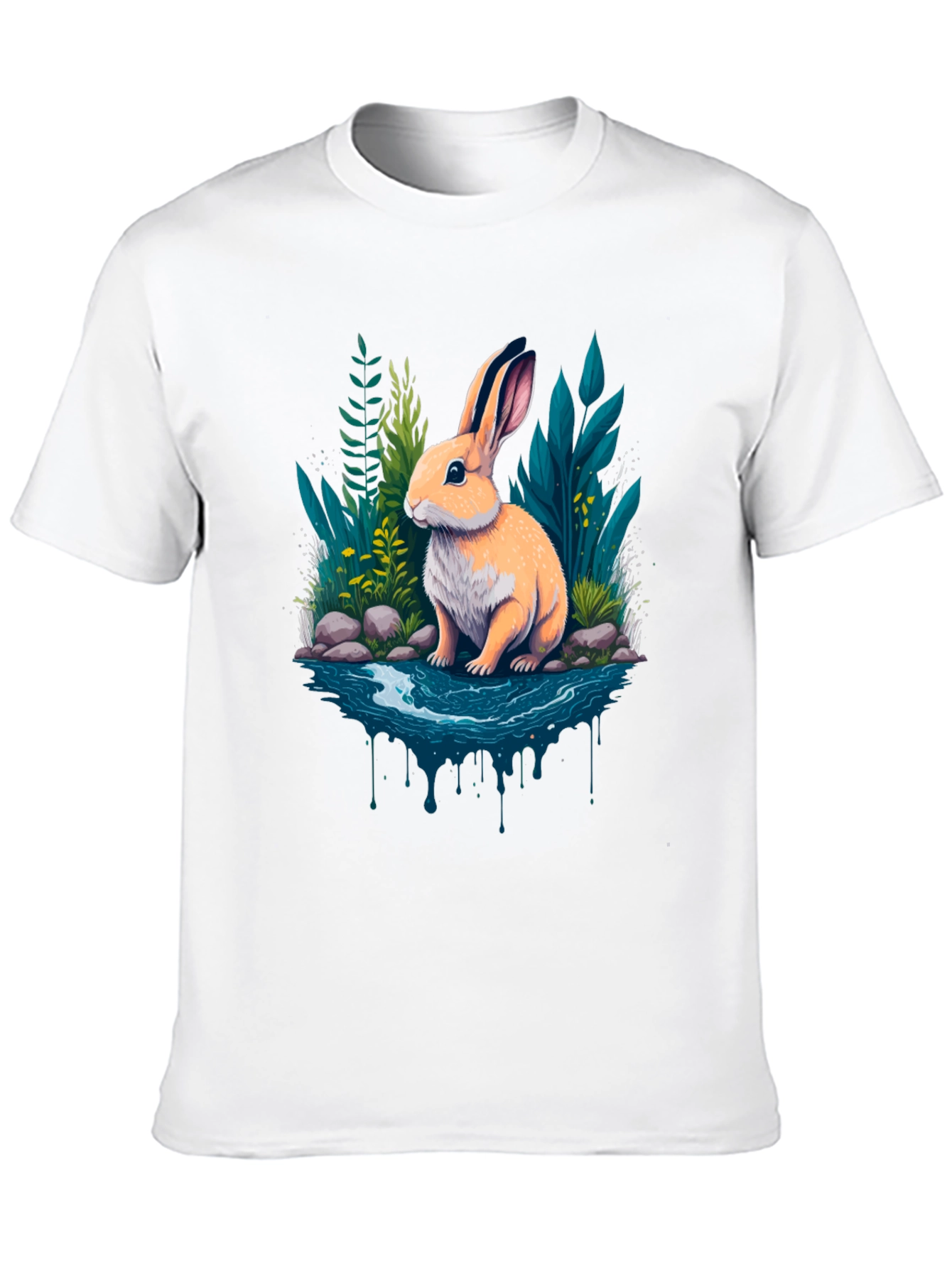 Rabbit Pond Graphic Tee - Mens Black T-Shirt