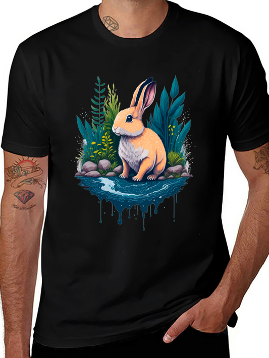 Rabbit Pond Graphic Tee - Mens Black T-Shirt