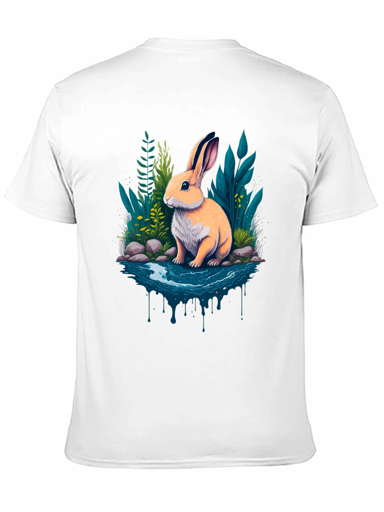 Rabbit Pond Graphic Tee - Mens Black T-Shirt