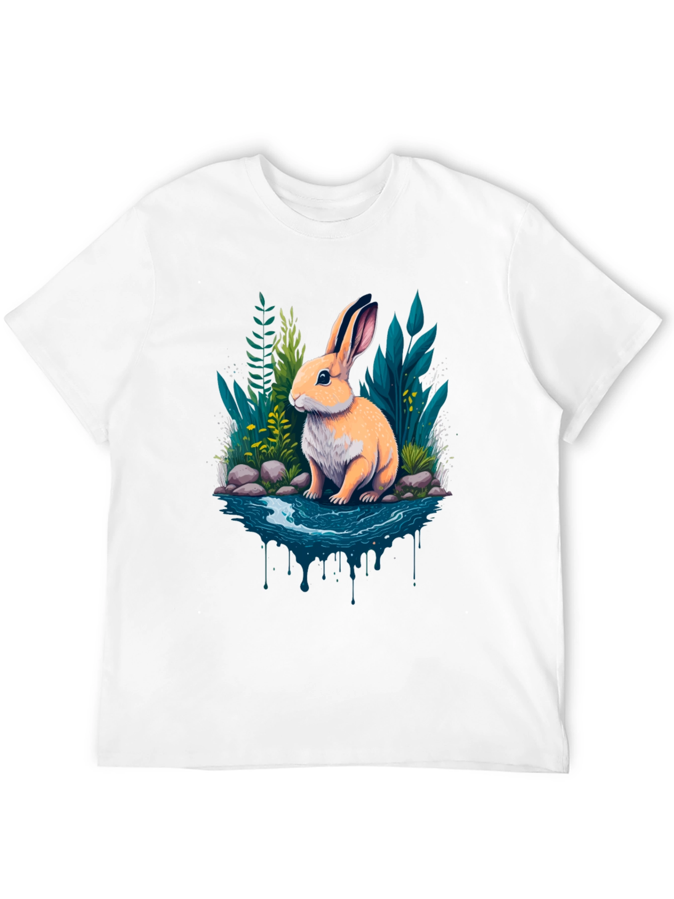 Rabbit Pond Graphic Tee - Mens Black T-Shirt