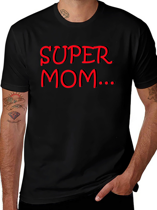 Super Mom Graphic Tee - Black Casual Shirt