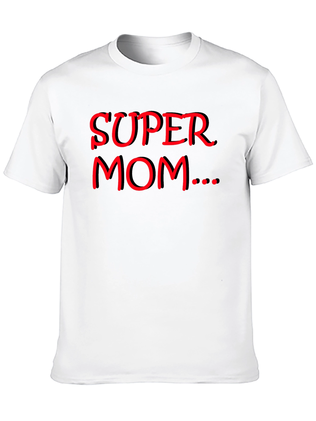 Super Mom Graphic Tee - Black Casual Shirt