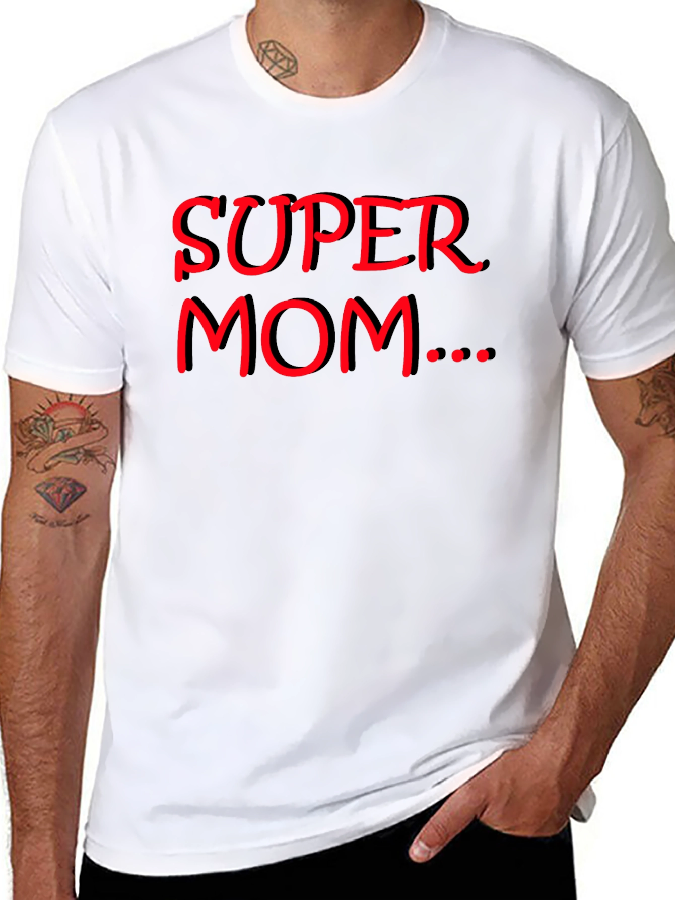 Super Mom Graphic Tee - Black Casual Shirt