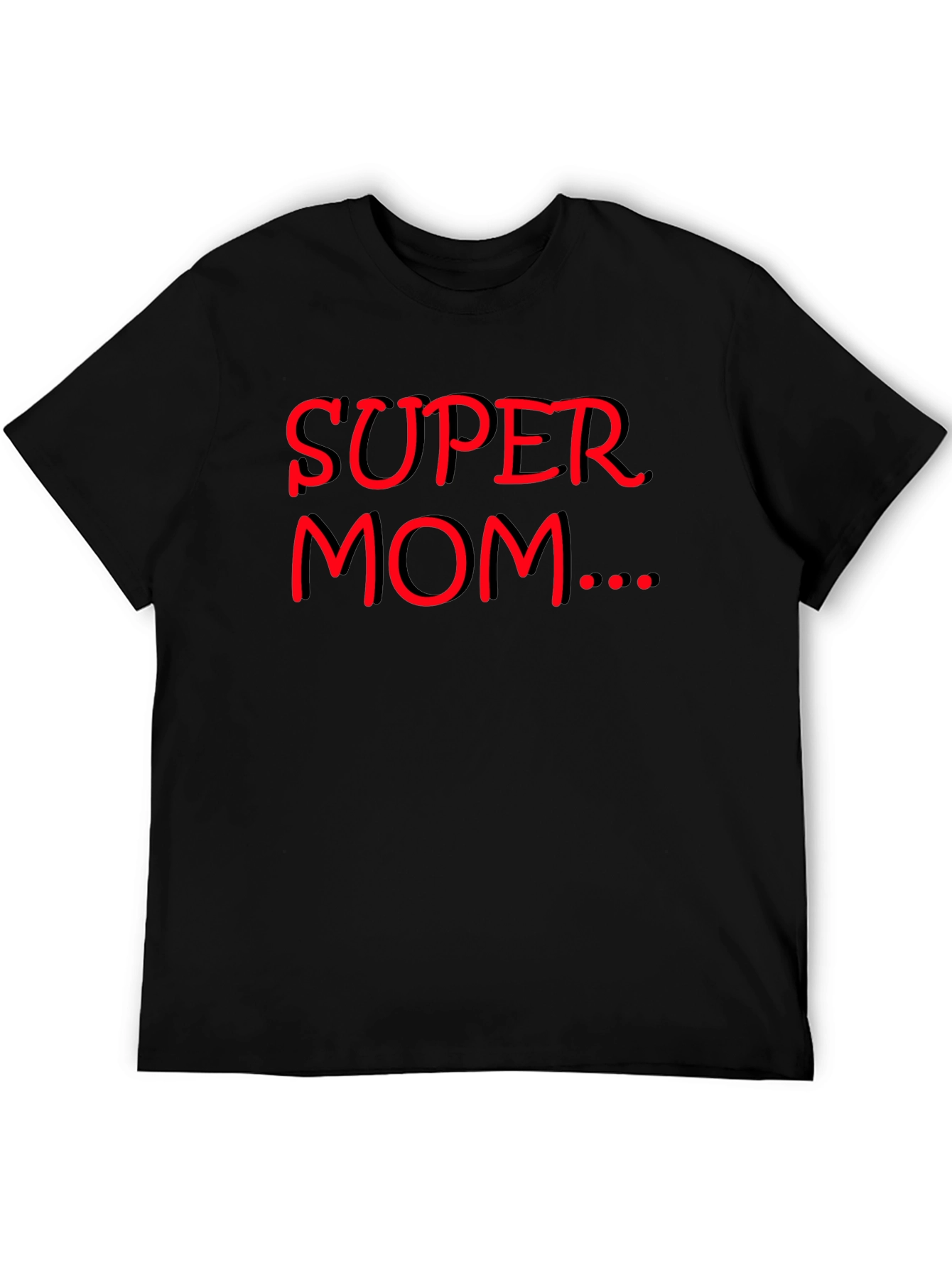 Super Mom Graphic Tee - Black Casual Shirt