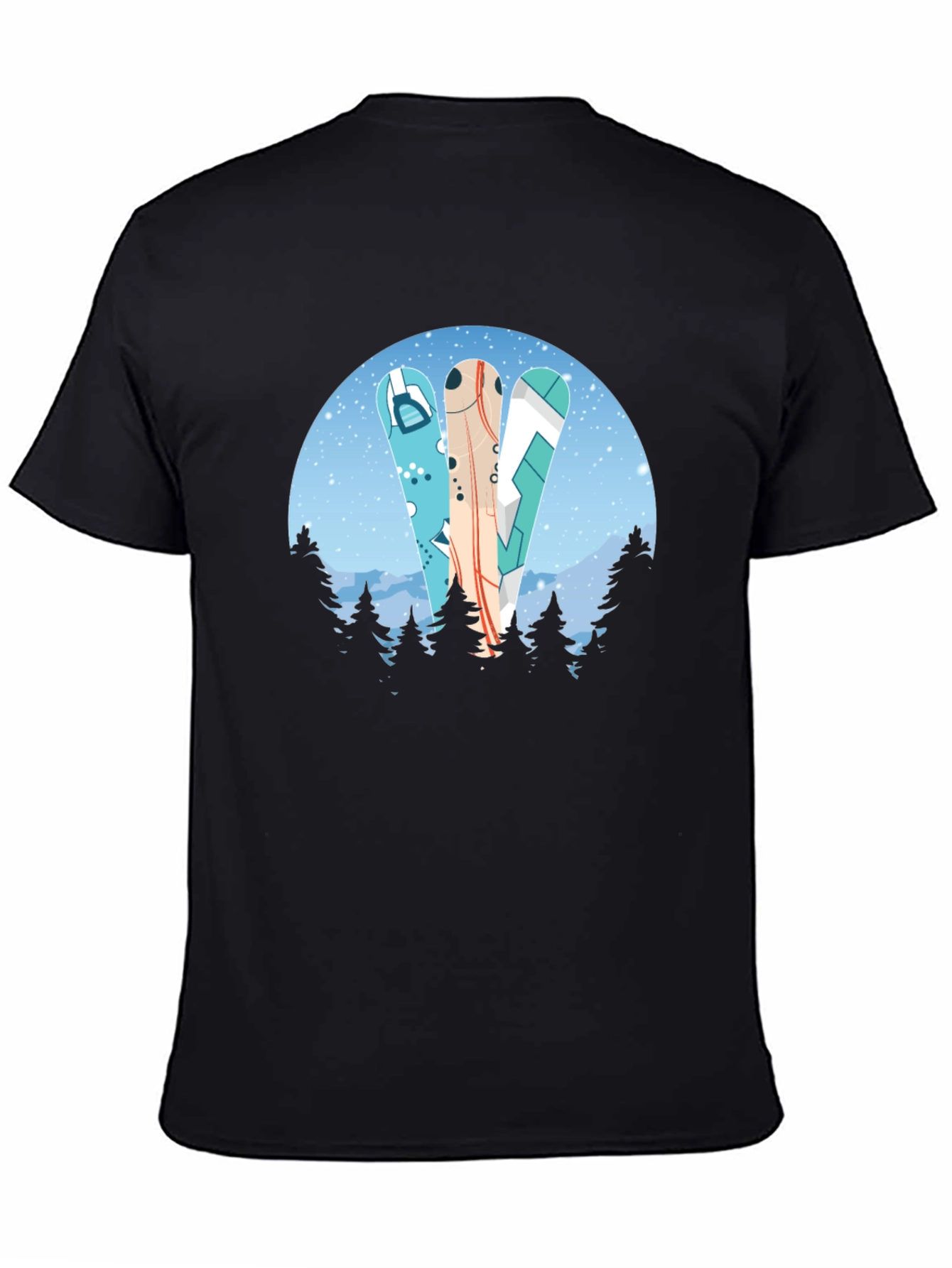 Winter Ski T-Shirt - Stylish Mountain Design