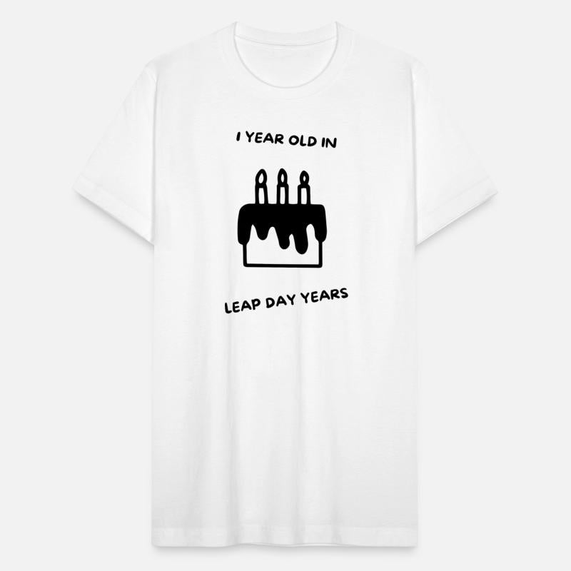 1 Leap Day Year Birthday Block Print Tee