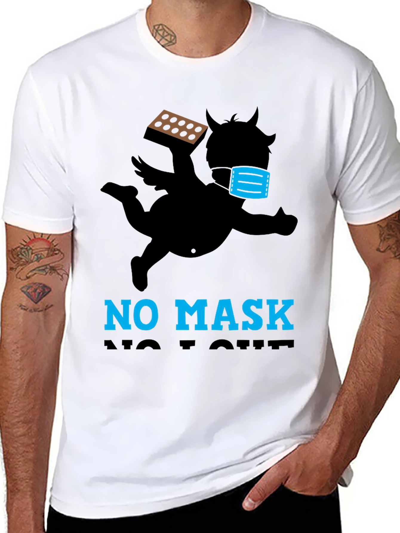 No Mask No Love T-Shirt: Anti-Valentines Day Tee