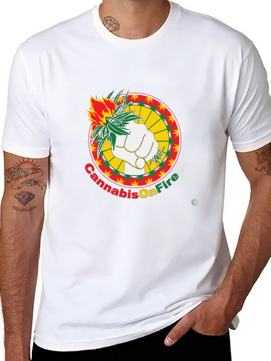 Cannabis on Fire Graphic Tee